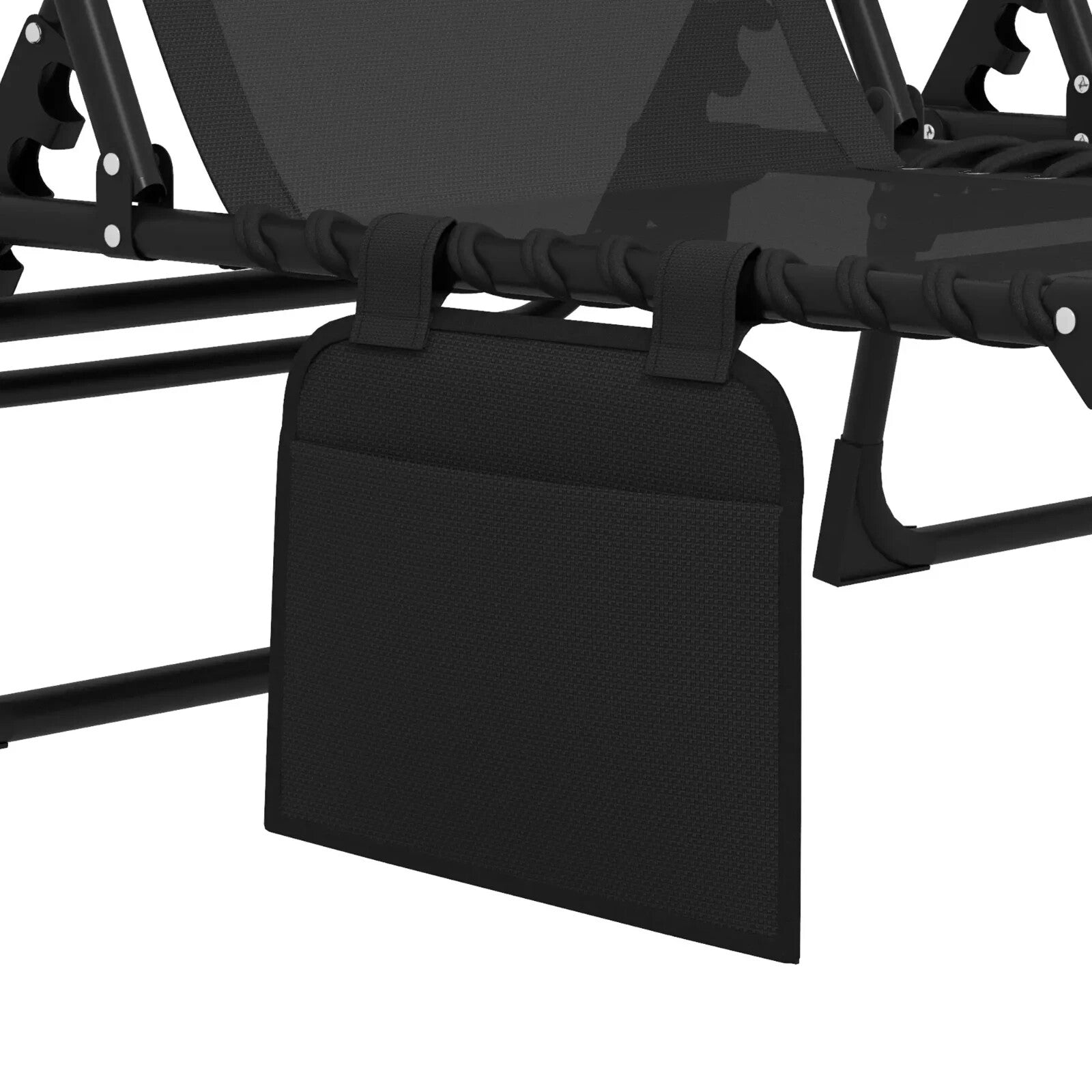 Portable Sun Lounger Folding Reclining Camping Bed Chair w/ 5 Position Backrest - Home and Garden Furniture Shop - rustic - furniture