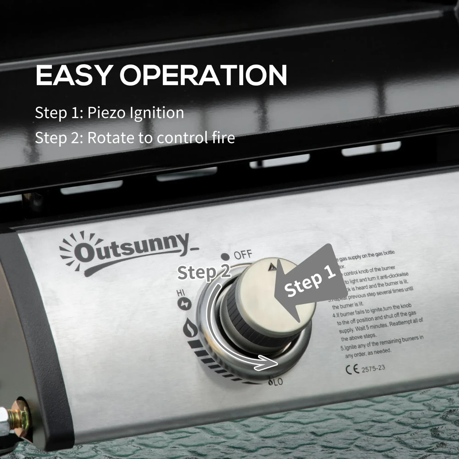 Portable Tabletop Gas Grill with 2 Burner 10kW Non - stick Griddle for BBQ Camping - Home and Garden Furniture Shop - rustic - furniture