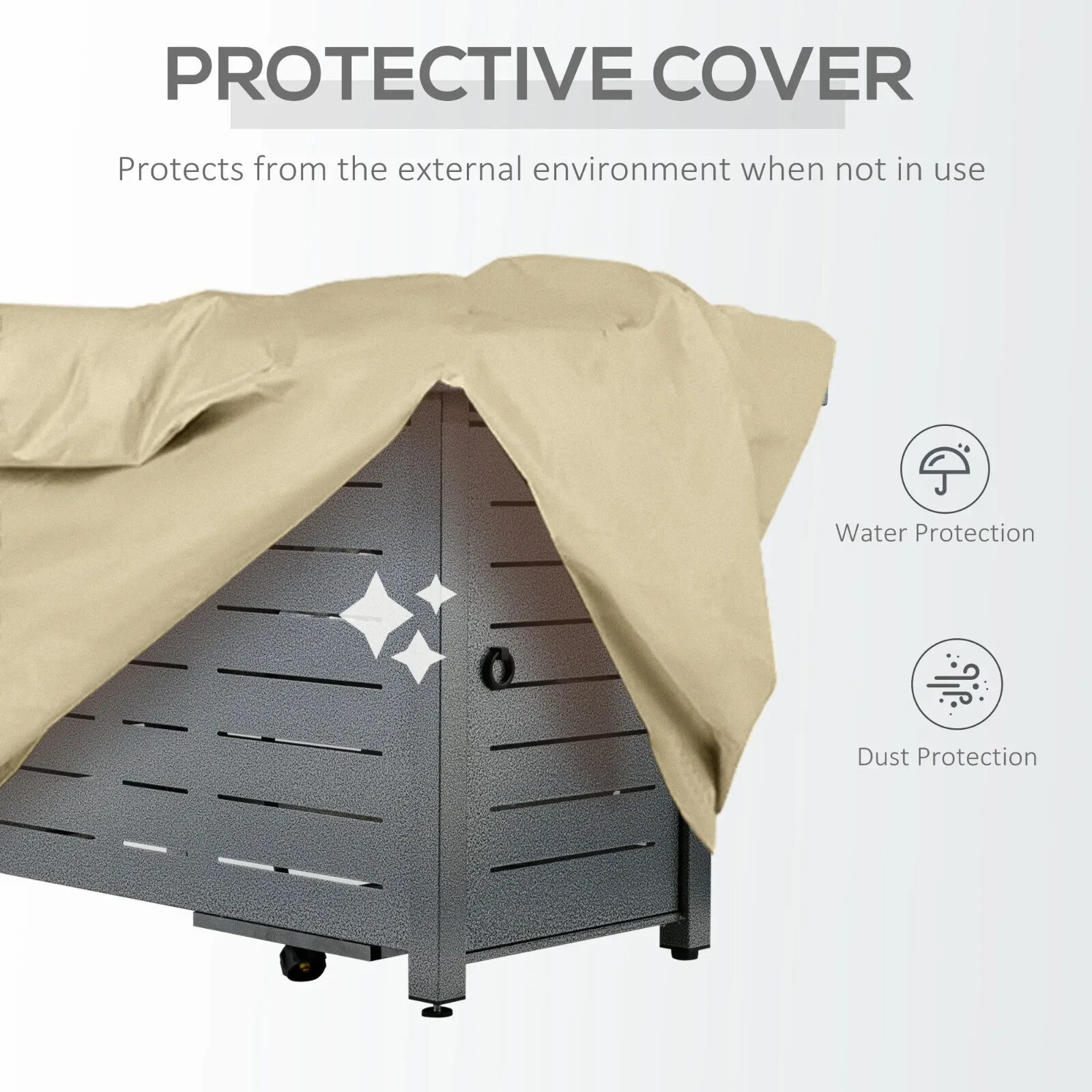 Propane Gas Fire Pit Table 50000BTU Smokeless Garden Firepit Heater with Cover - Home and Garden Furniture Shop - rustic - furniture