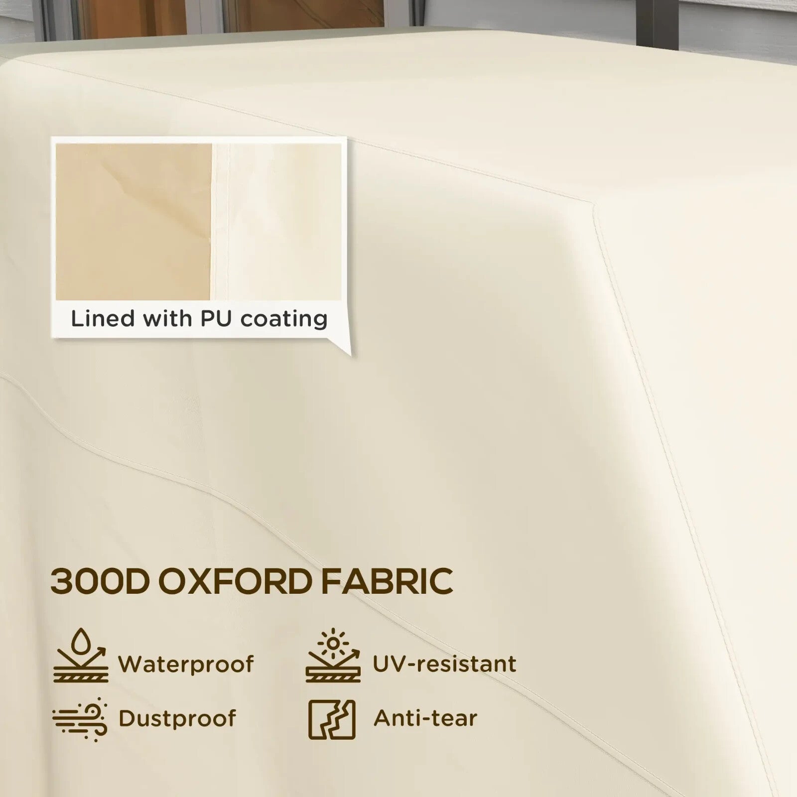 Protective Grill Cover Beige Waterproof BBQ Cover Weatherproof Outdoor 71x188cm - Home and Garden Furniture Shop - rustic - furniture