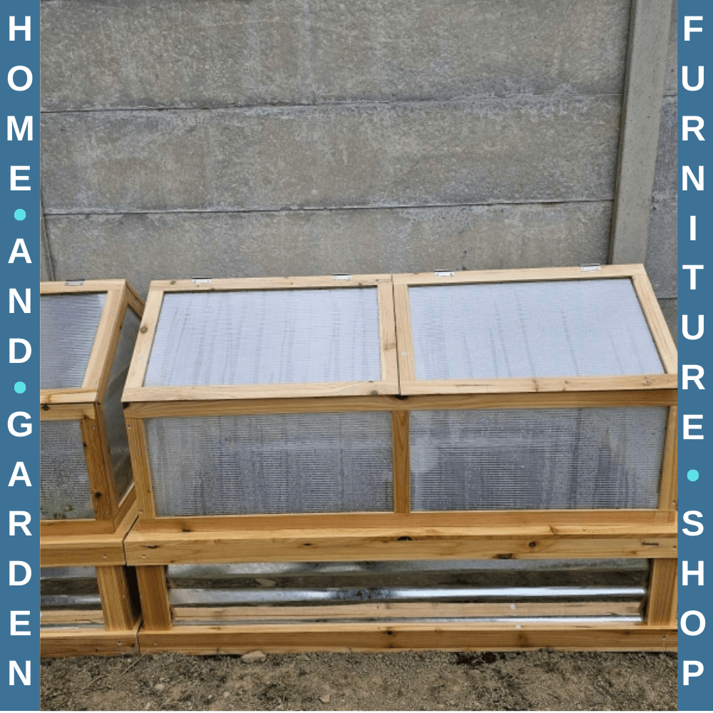 Raised Garden Bed Kit with Greenhouse Wooden Cold Frame Planter Box Outdoor Use - Home and Garden Furniture Shop - rustic - furniture