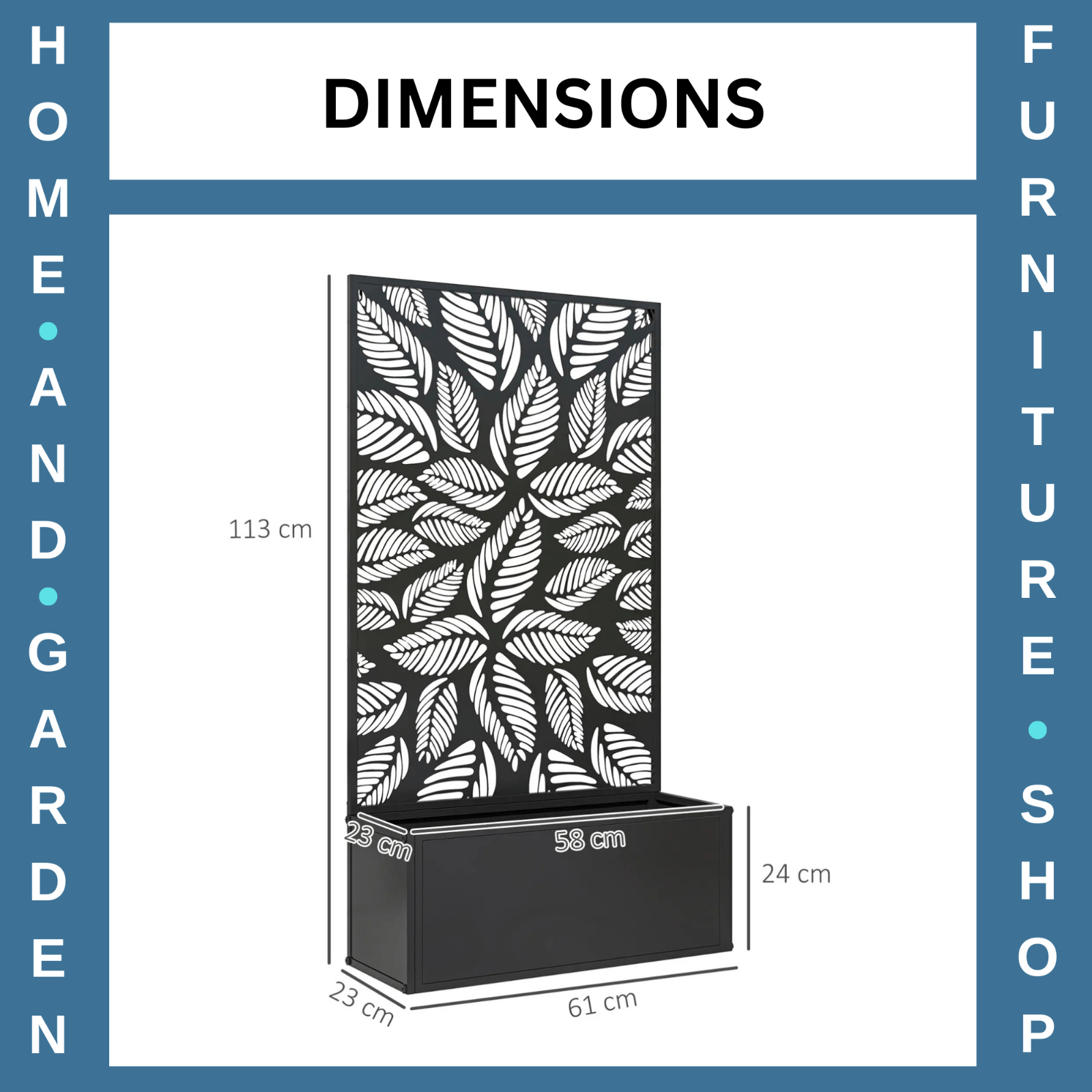 Raised Garden Bed w/ Privacy Screen Wall Mounted Freestanding Planter for Plant - Home and Garden Furniture Shop - rustic - furniture