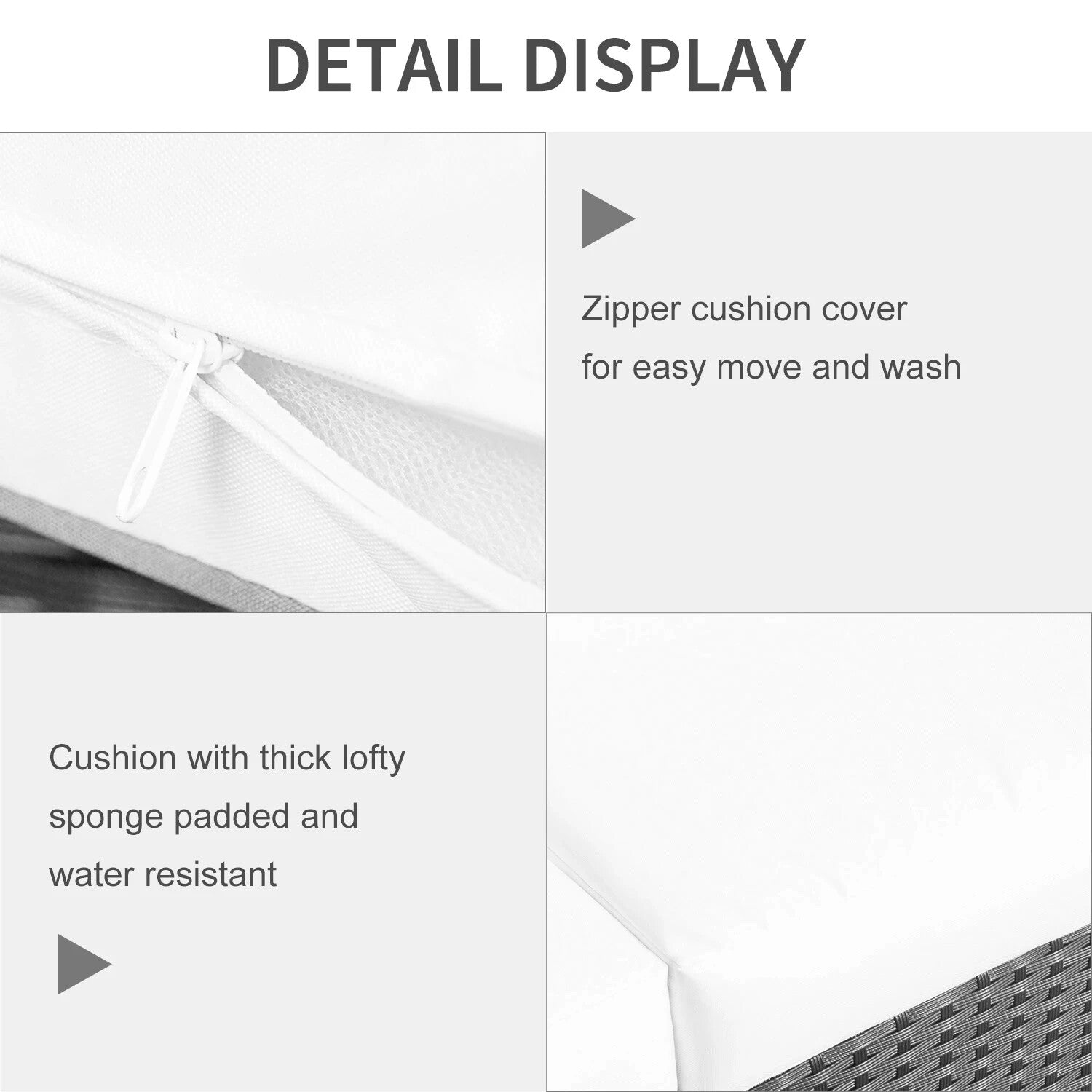 Rattan 3 Seater Garden Sofa Outdoor Patio Furniture with Aluminium Frame Seating - Home and Garden Furniture Shop - rustic - furniture