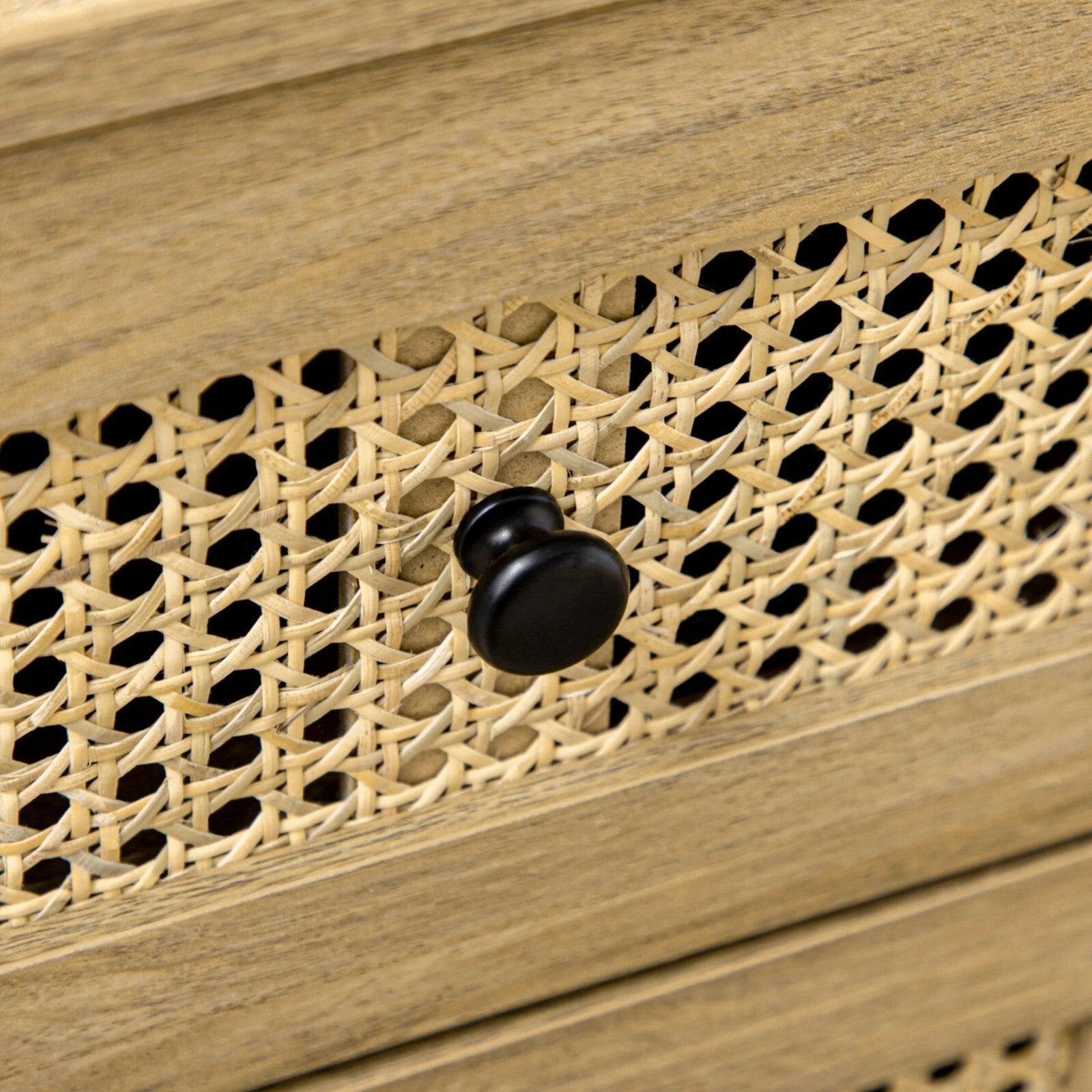 Rattan Chest of Drawers 4 Drawer Dresser Storage Cabinet Unit Bedroom Wood Style - Home and Garden Furniture Shop - rustic - furniture