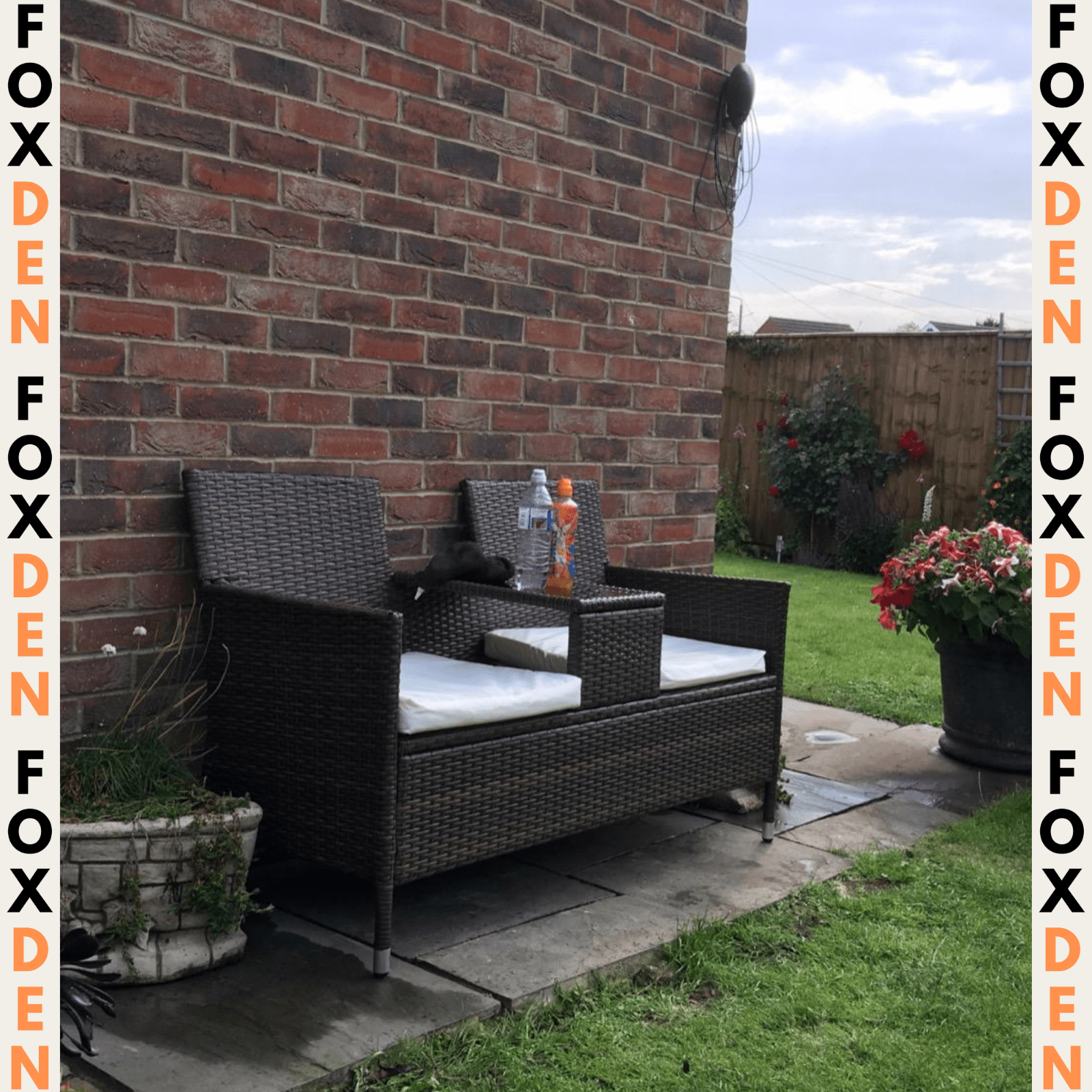 Rattan Companion Bench Set Patio Garden Furniture Love Seat Sofa Table Chair Set - Home and Garden Furniture Shop - rustic - furniture