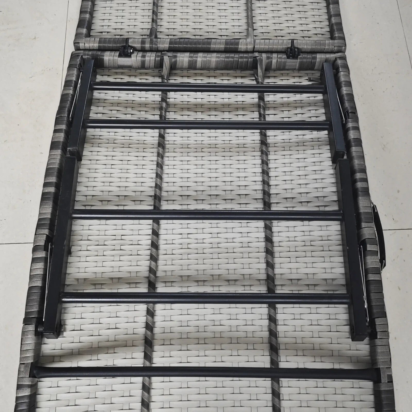 Rattan Folding Outdoor Sun Lounger Chair with Cushion and Pillow for Garden - Home and Garden Furniture Shop - rustic - furniture