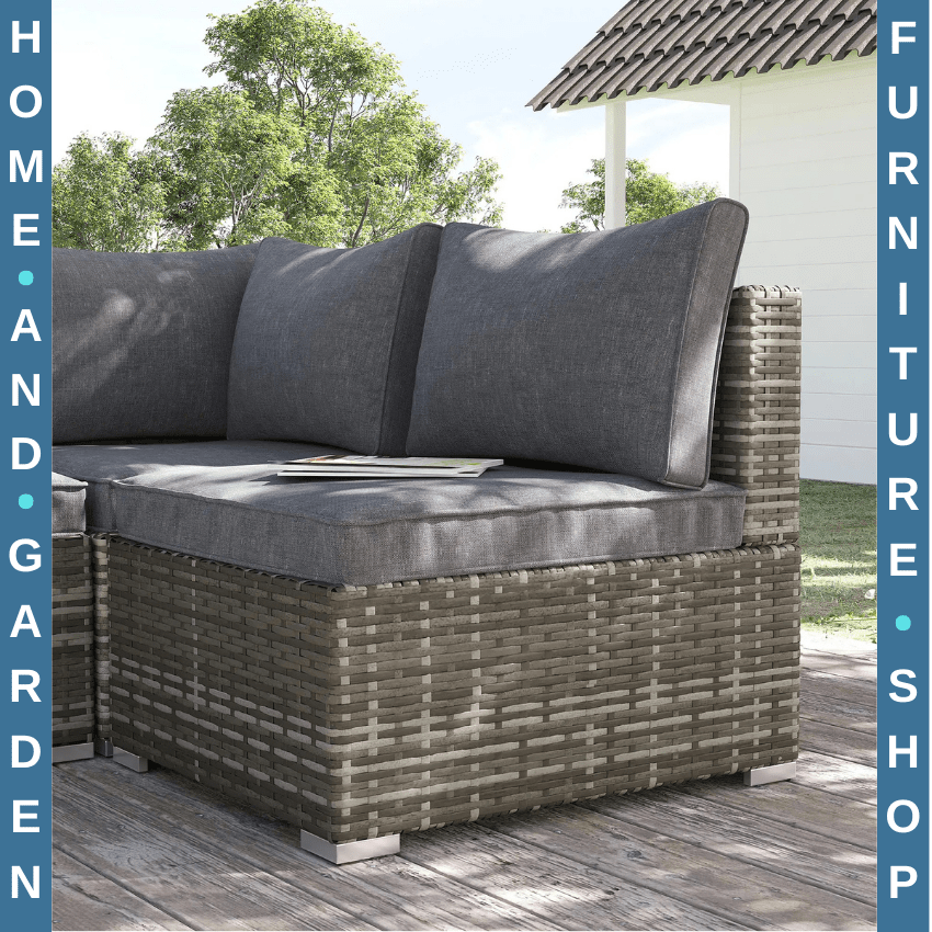 Rattan Garden Armchair Outdoor Single Chair with Cushions – Deep Grey Furniture - Home and Garden Furniture Shop - rustic - furniture