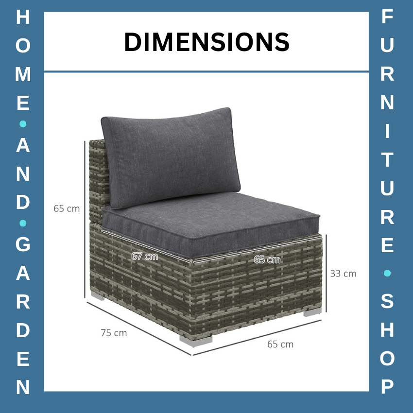 Rattan Garden Armchair Outdoor Single Chair with Cushions – Deep Grey Furniture - Home and Garden Furniture Shop - rustic - furniture