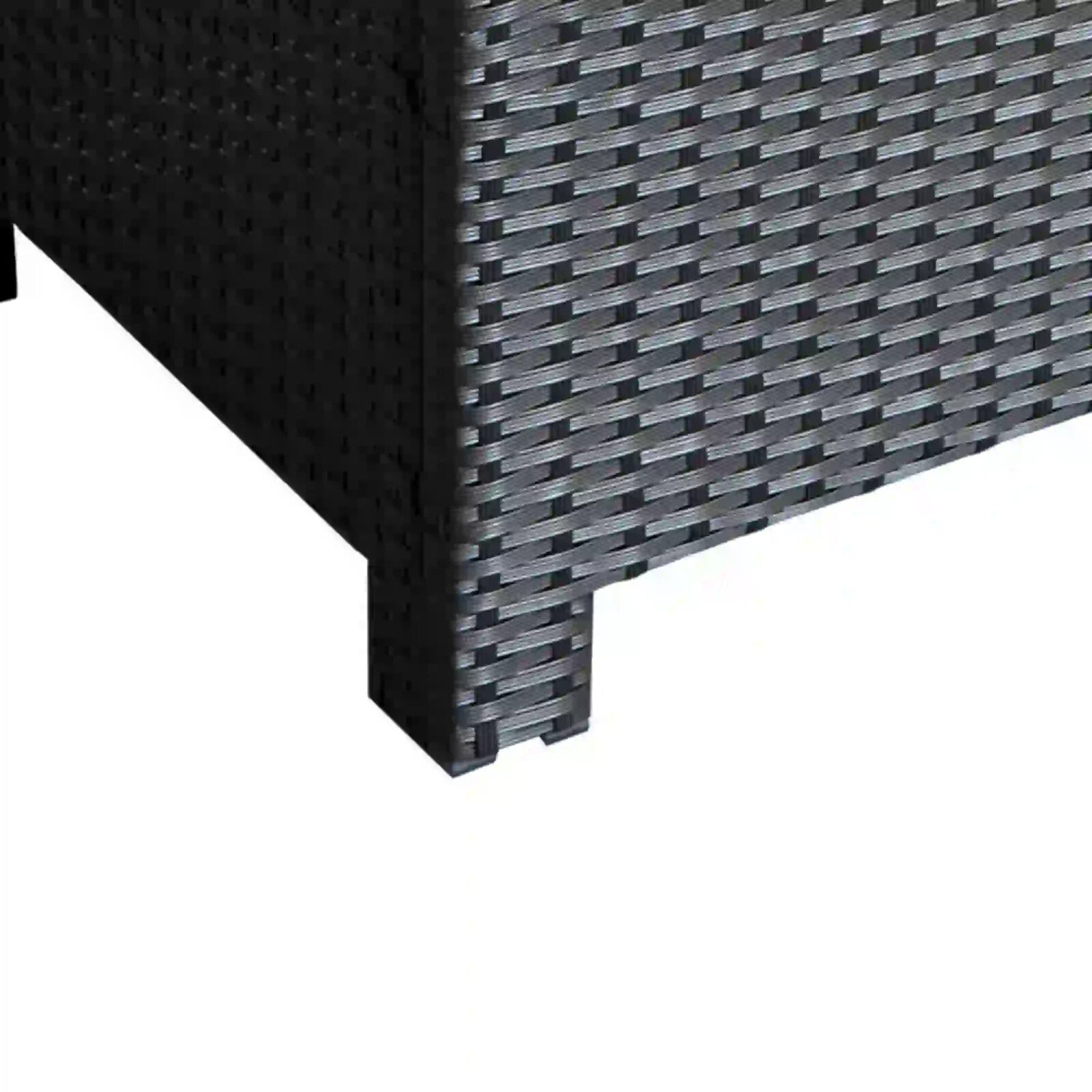 Rattan Garden Coffee Table Outdoor Patio Furniture Tempered Glass Top Aluminium - Home and Garden Furniture Shop - rustic - furniture