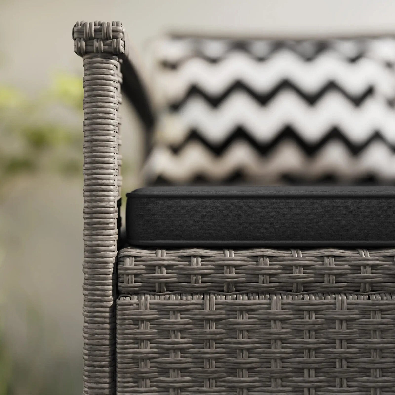 Rattan Garden Storage Bench with Cushion Outdoor Seating & Storage Solution - Home and Garden Furniture Shop - rustic - furniture