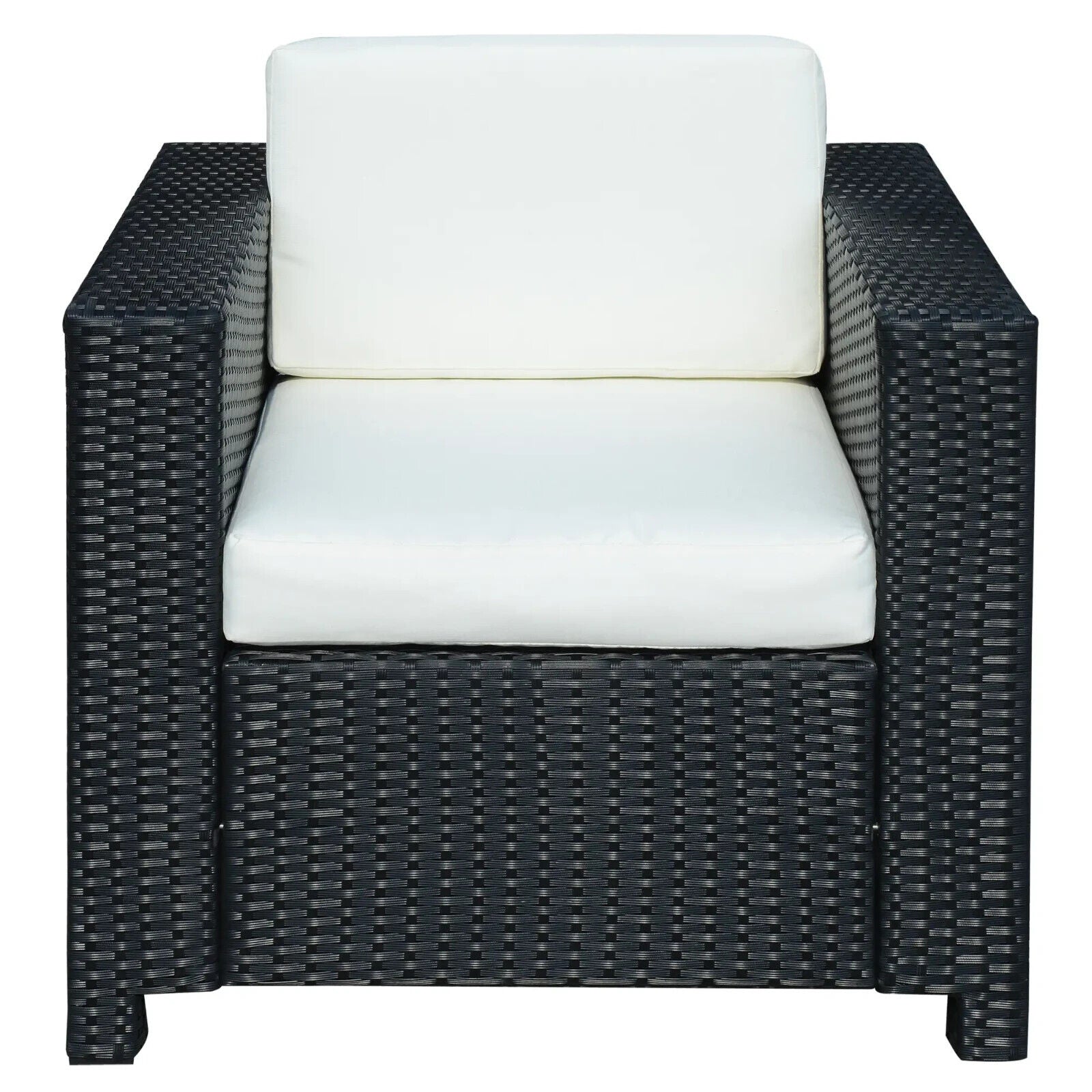 Rattan Single Sofa Chair Outdoor Garden Patio Furniture Aluminium Frame Support - Home and Garden Furniture Shop - #rustic - furniture#