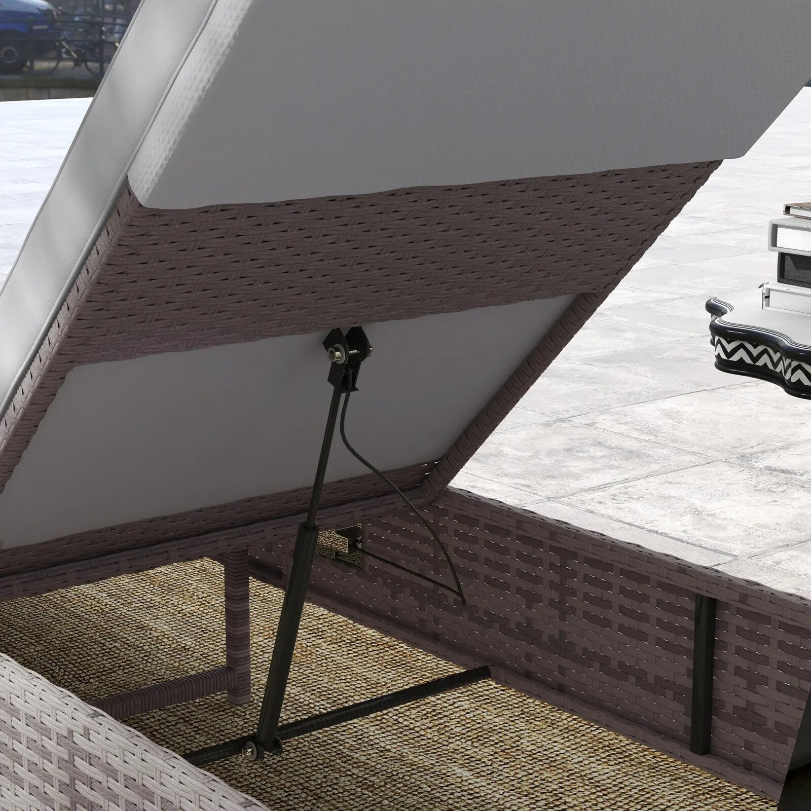 Rattan Sun Lounger Set of 2 Adjustable Daybed with Multi Position Backrest - Home and Garden Furniture Shop - rustic - furniture