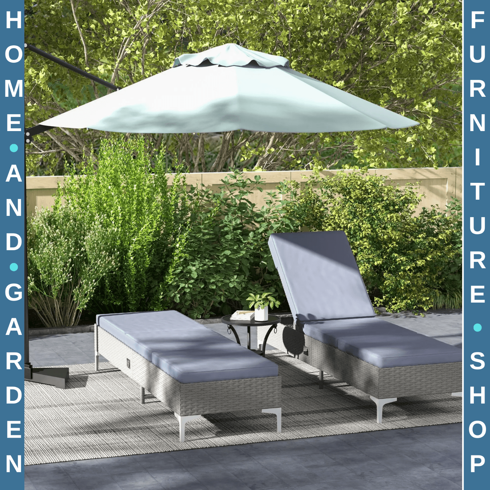 Rattan Sun Lounger Set of 2 Adjustable Reclining Garden Daybed Patio Chairs - Home and Garden Furniture Shop - rustic - furniture