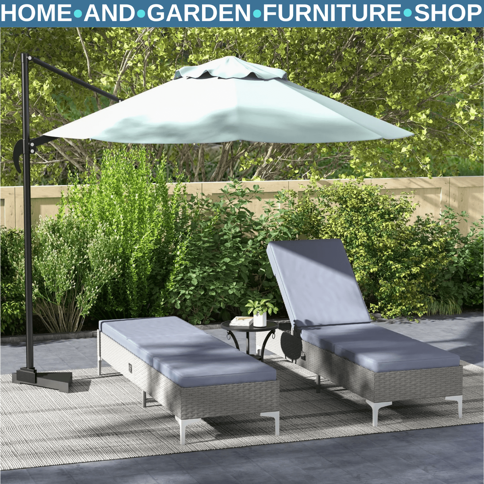 Rattan Sun Lounger Set of 2 Adjustable Reclining Garden Daybed Patio Chairs - Home and Garden Furniture Shop - rustic - furniture