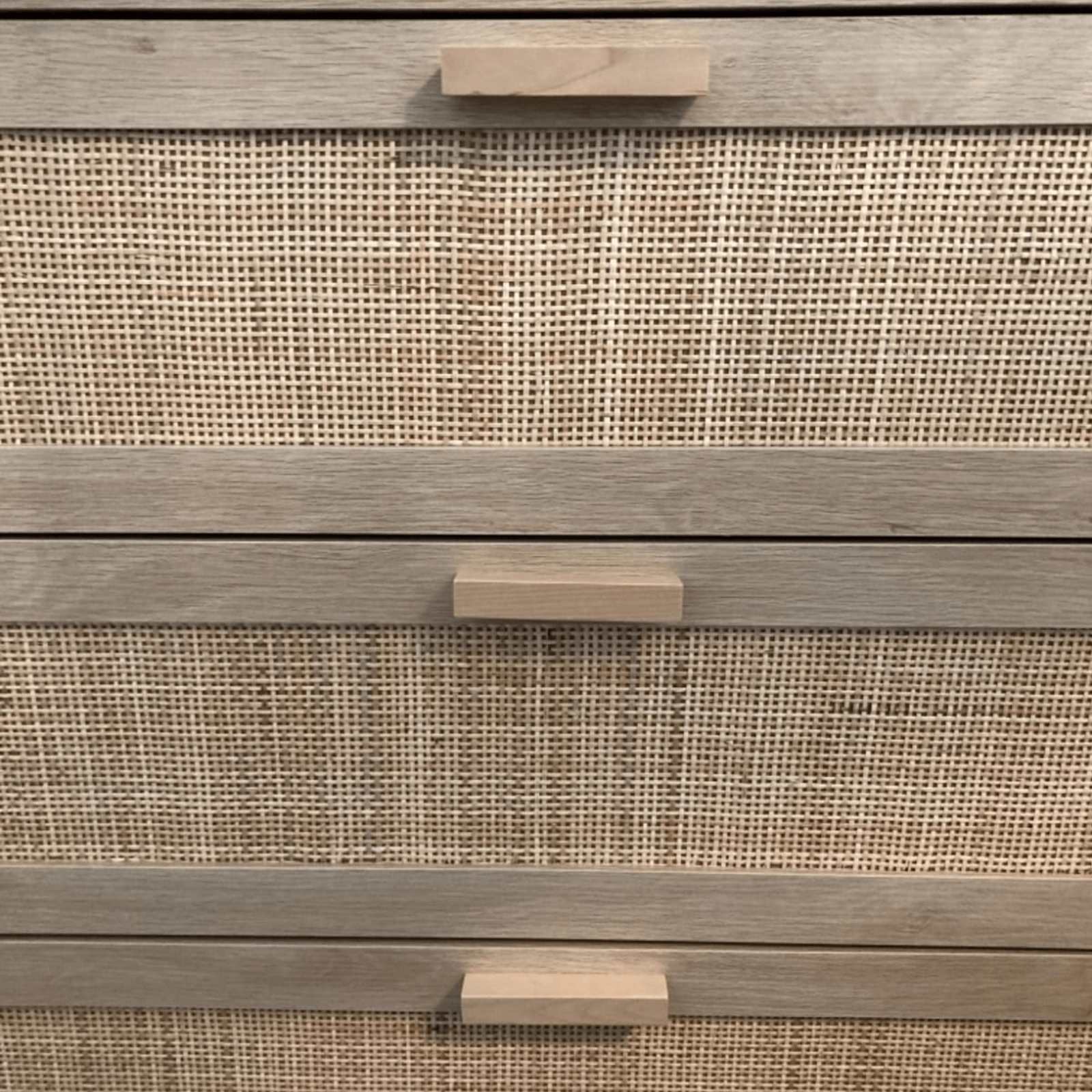 Rattan Woven Panel Chest of Drawers Bedroom Dresser Storage Unit Natural Finish - Home and Garden Furniture Shop - rustic - furniture