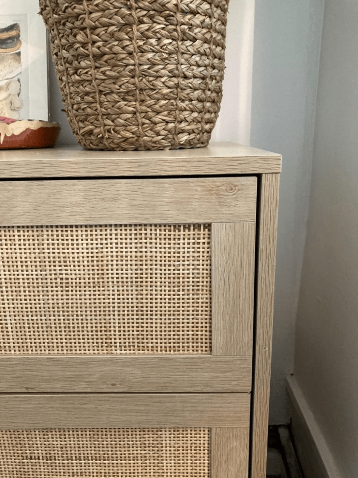 Rattan Woven Panel Chest of Drawers Bedroom Dresser Storage Unit Natural Finish - Home and Garden Furniture Shop - #rustic - furniture#