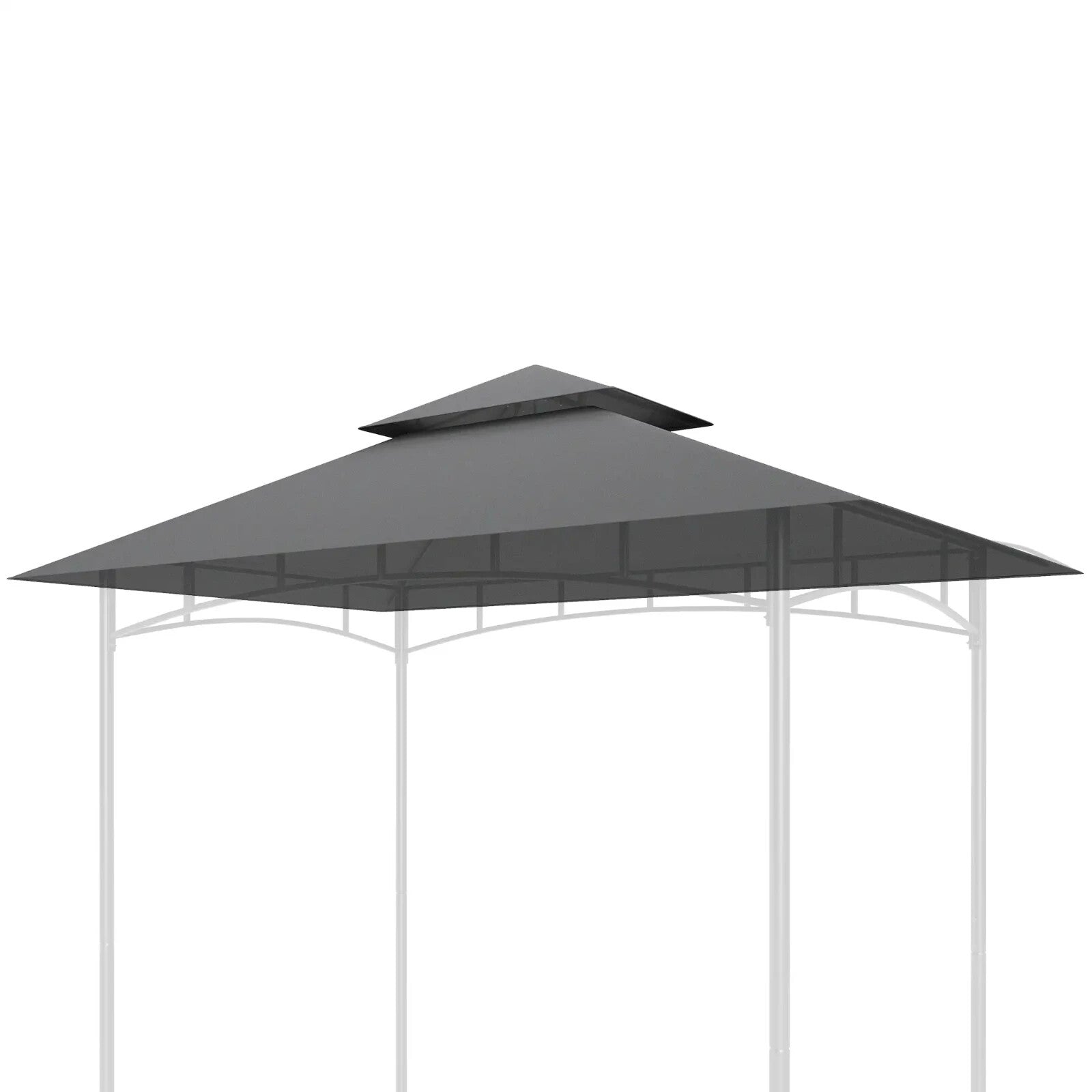 Replacement BBQ Grill Gazebo Cover Roof Replacement 1.5 x 2.4m Frame Dark Grey - Home and Garden Furniture Shop - rustic - furniture