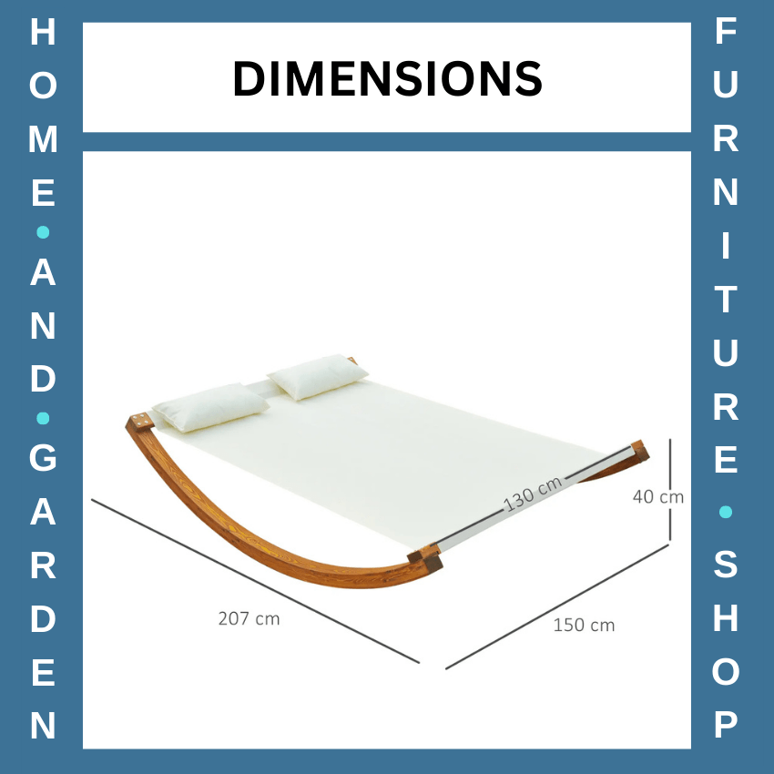 Rocking Bed Sun Lounger Garden Bed Hammock Style Wooden Frame Chair White - Home and Garden Furniture Shop - rustic - furniture