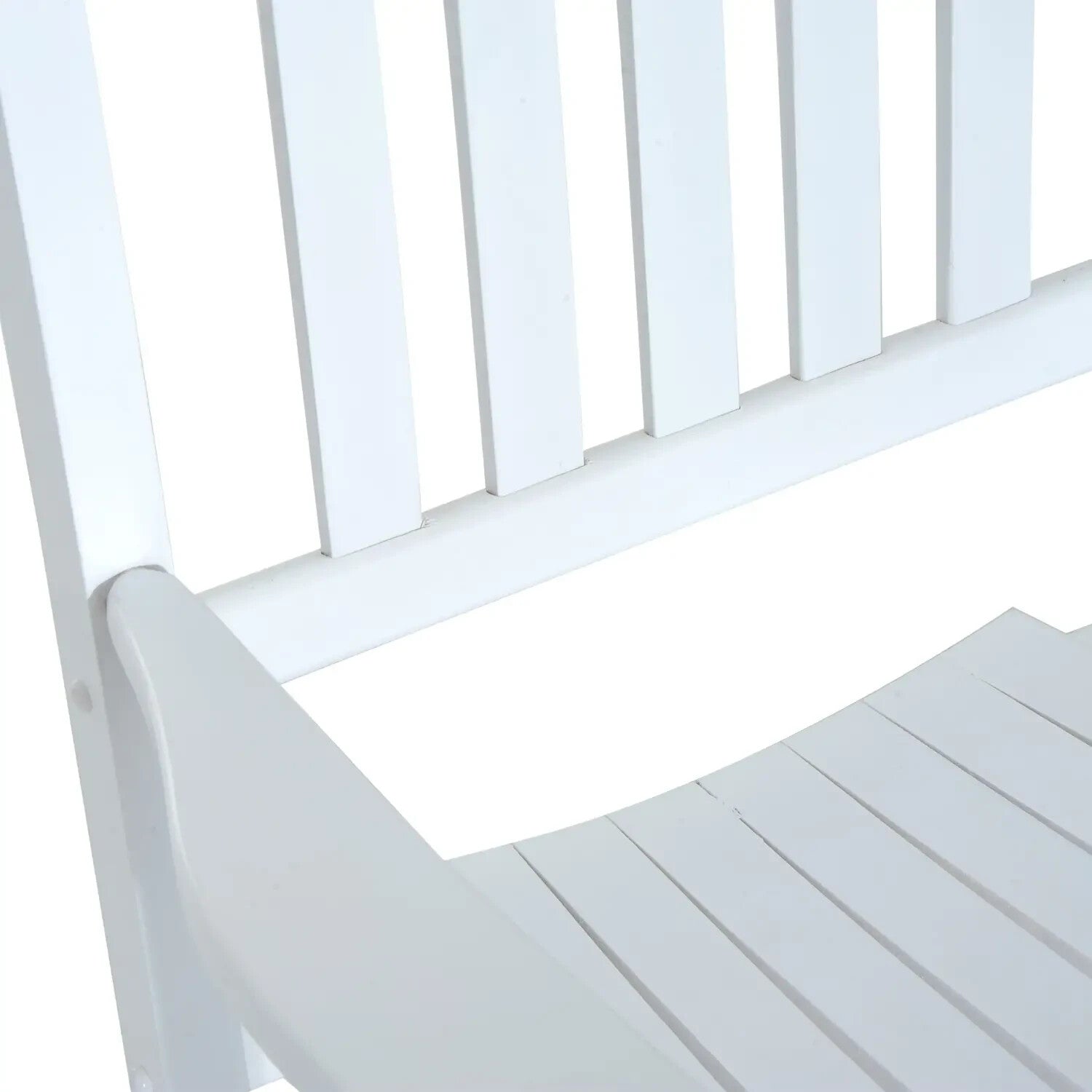Rocking Chair Water Resistant Painted w/ High Slatted Backrest & Armrests White - Home and Garden Furniture Shop - rustic - furniture