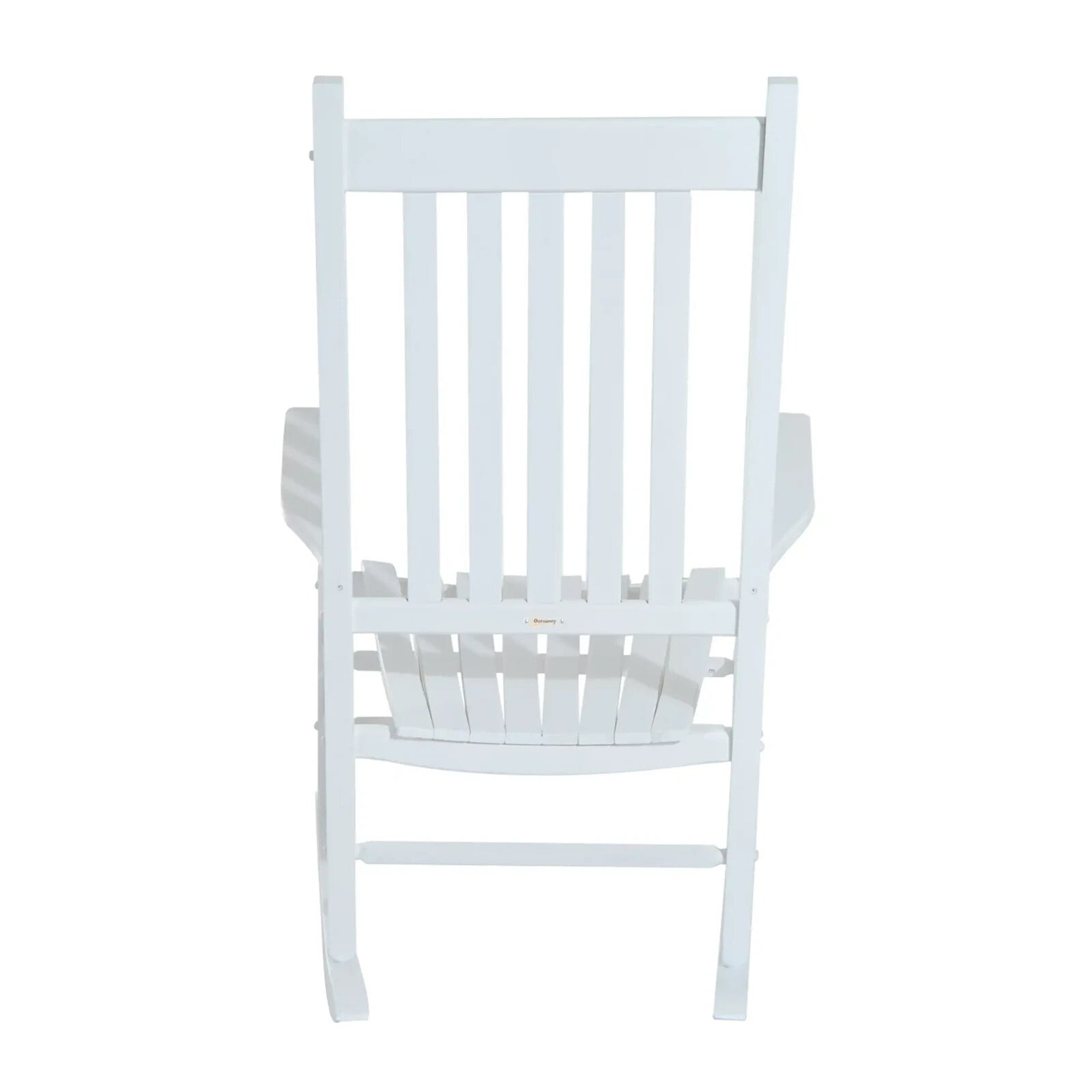 Rocking Chair Water Resistant Painted w/ High Slatted Backrest & Armrests White - Home and Garden Furniture Shop - rustic - furniture