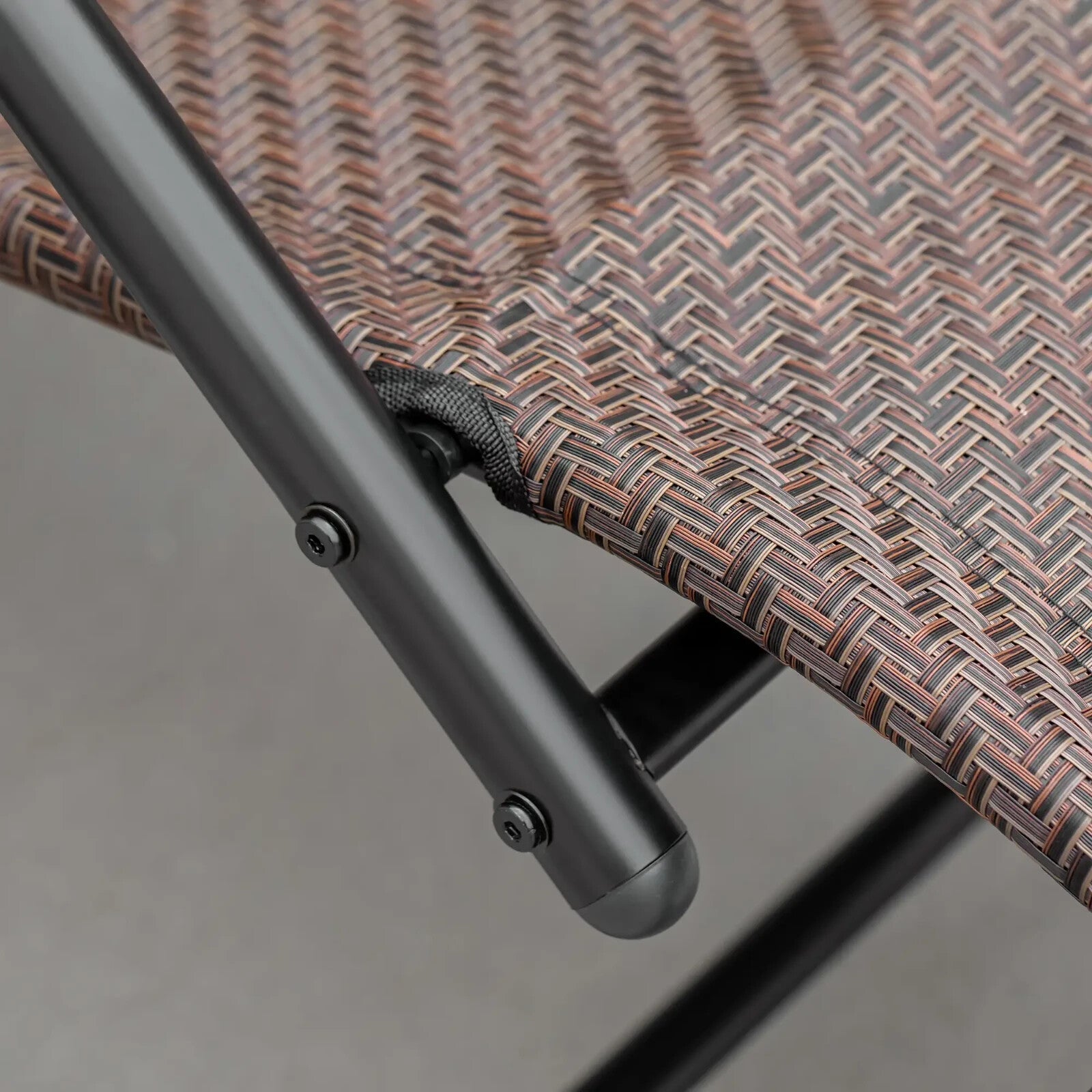 Rocking Sun Lounger Zero Gravity Chair Recliner Seat with Padded Pillow Brown - Home and Garden Furniture Shop - rustic - furniture