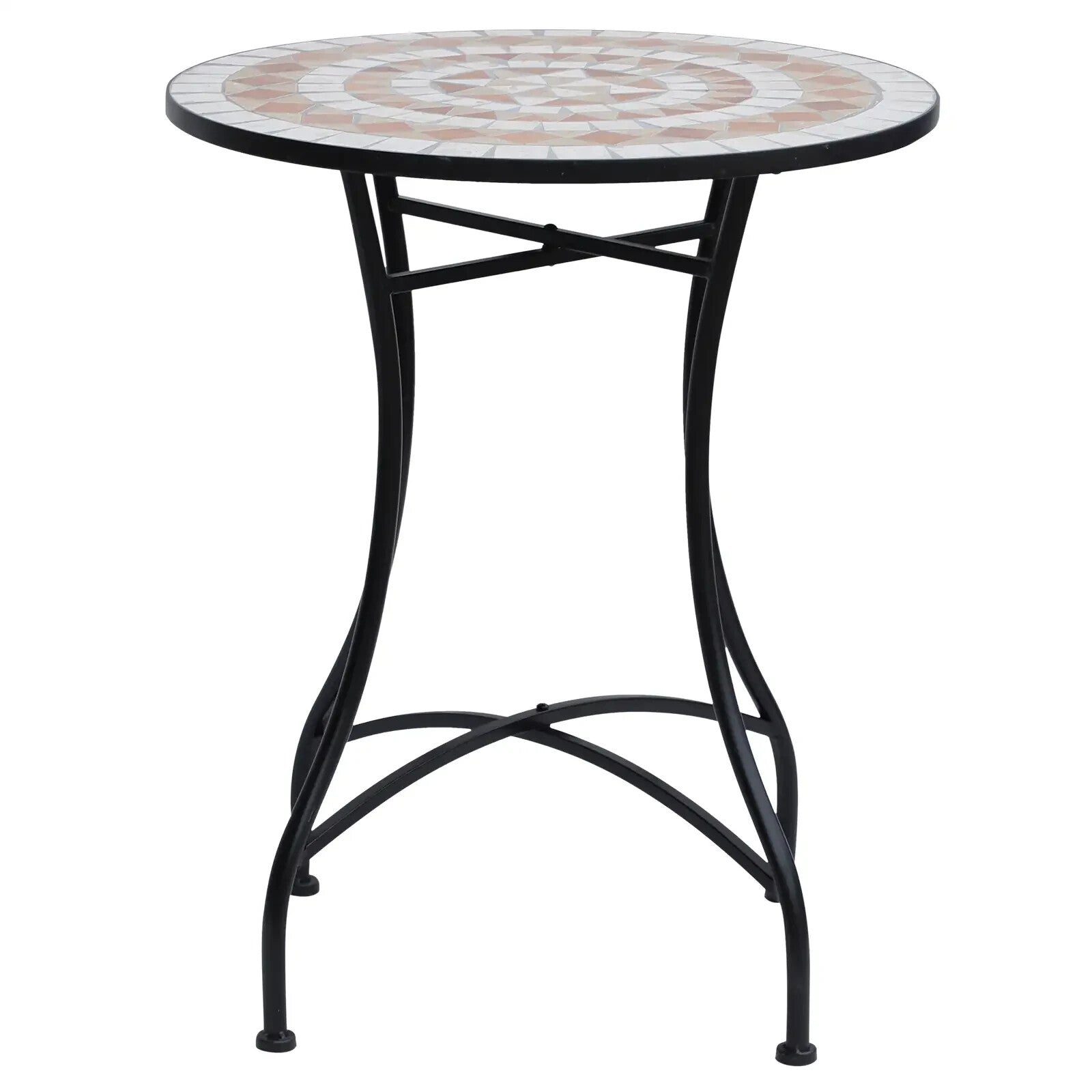 Round Mosaic Ceramic Bistro Table for Garden Patio Side Bar Furniture Table - Home and Garden Furniture Shop - rustic - furniture