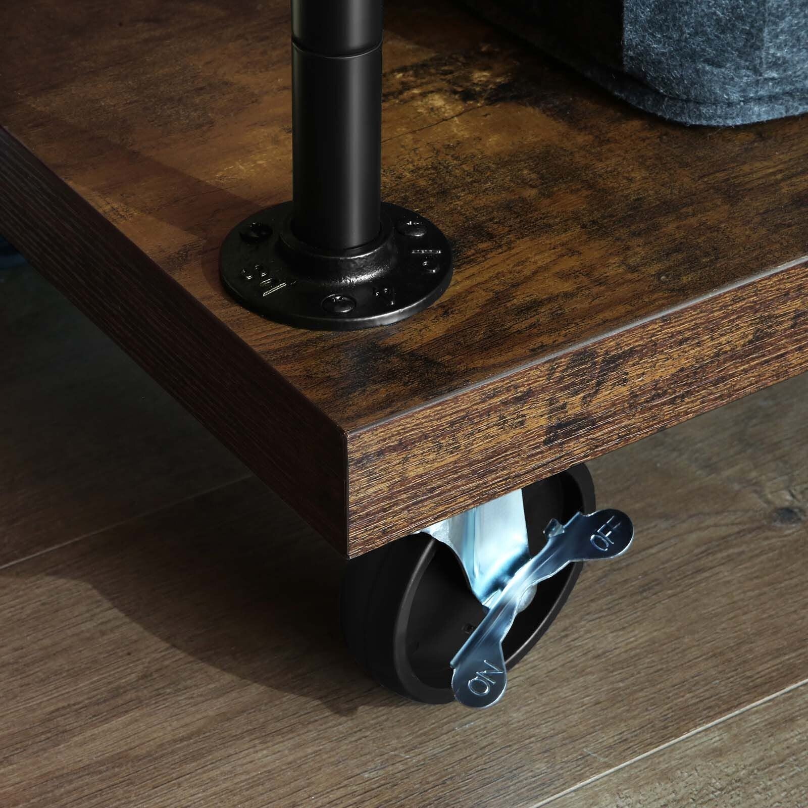 Rustic 5 Tier Clothes Rail Hat and Coat Stand Shoe Rack Shelf Storage on Wheels - Home and Garden Furniture Shop - rustic - furniture