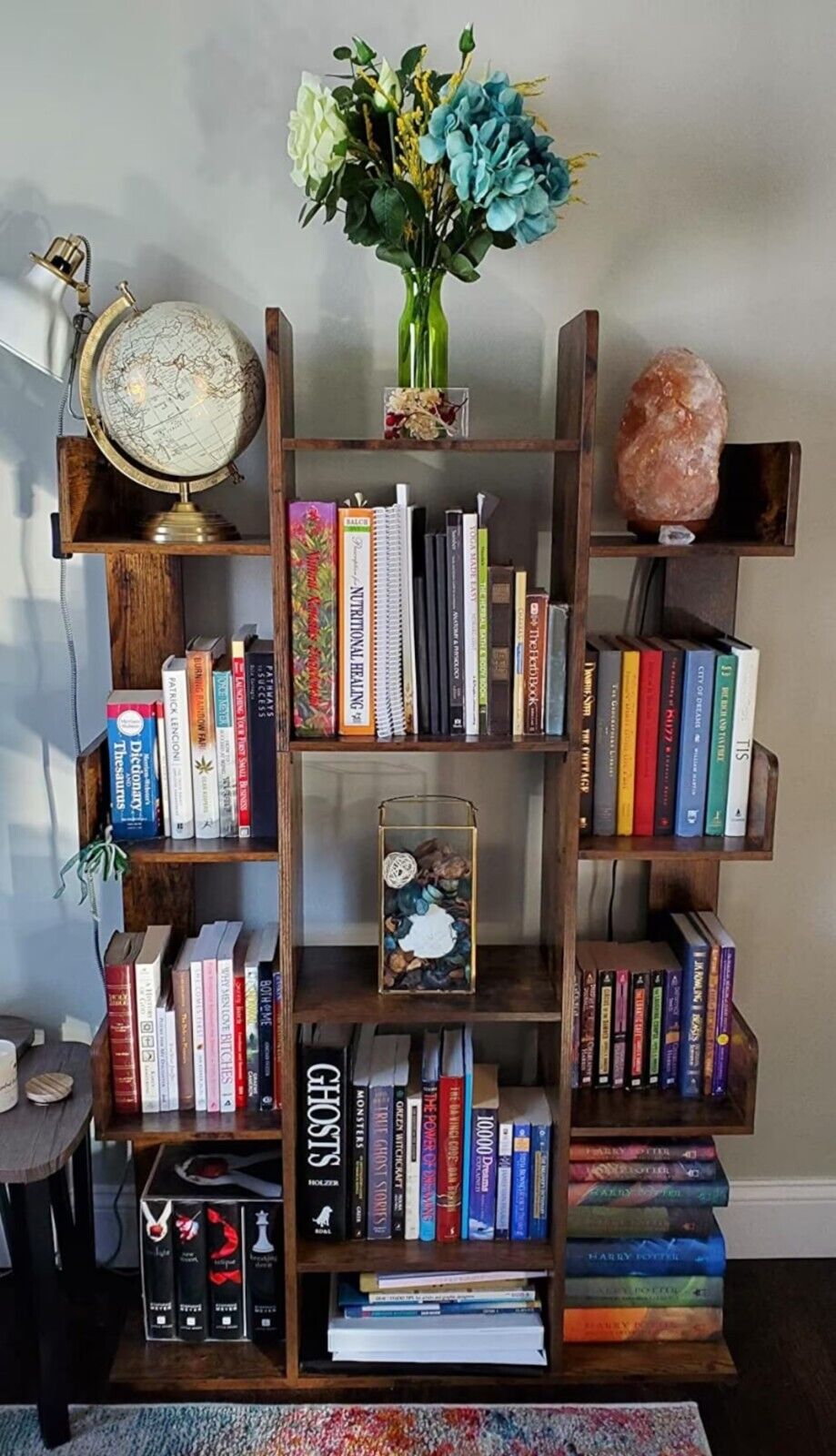 Rustic Bookcase Unique Tree Shaped Freestanding Bookshelf 13 Storage Shelves - Home and Garden Furniture Shop - #rustic - furniture#