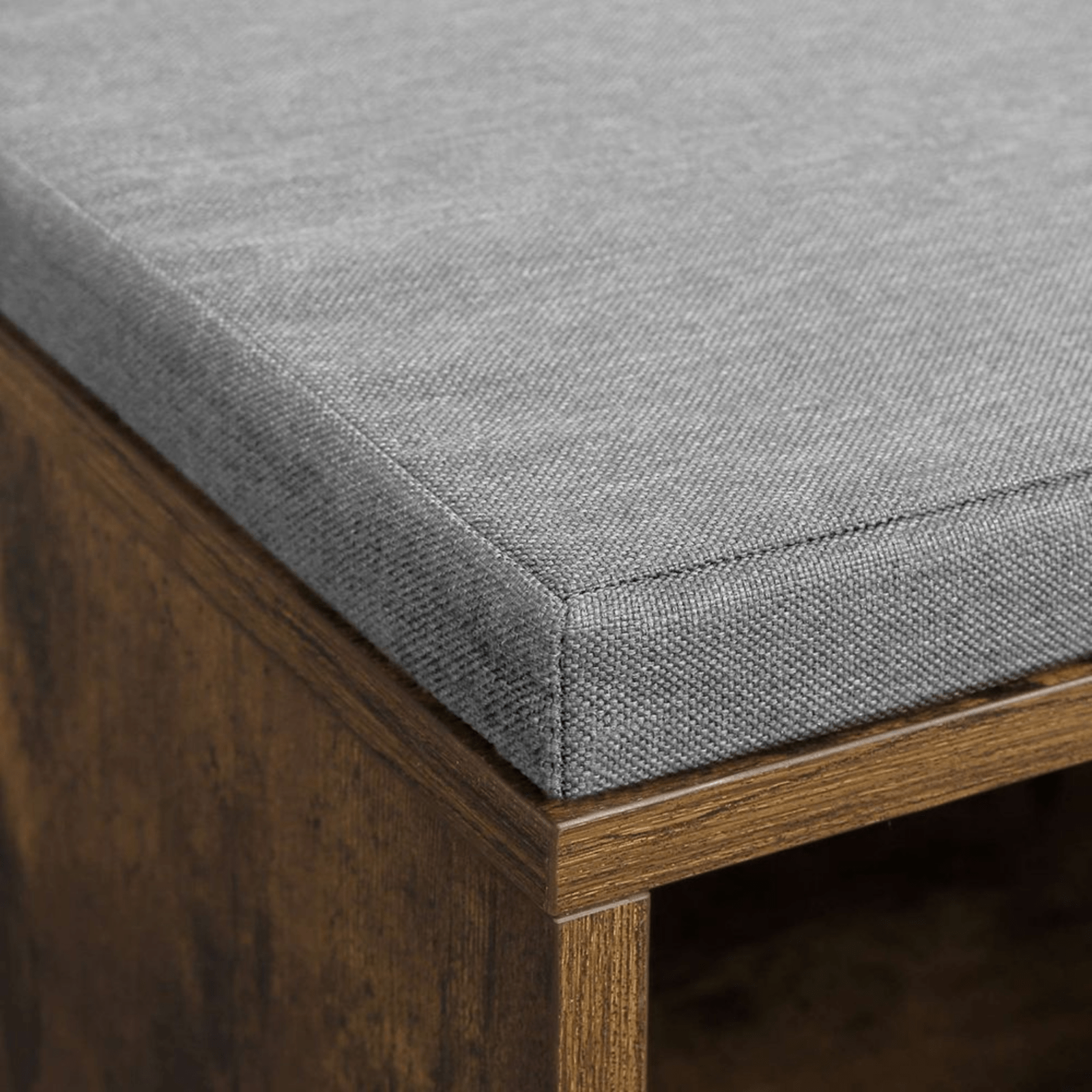 Rustic Brown Shoe Bench Seat Cushion Shoe Rack Storage Cabinet Shelf Organiser - Home and Garden Furniture Shop - rustic - furniture