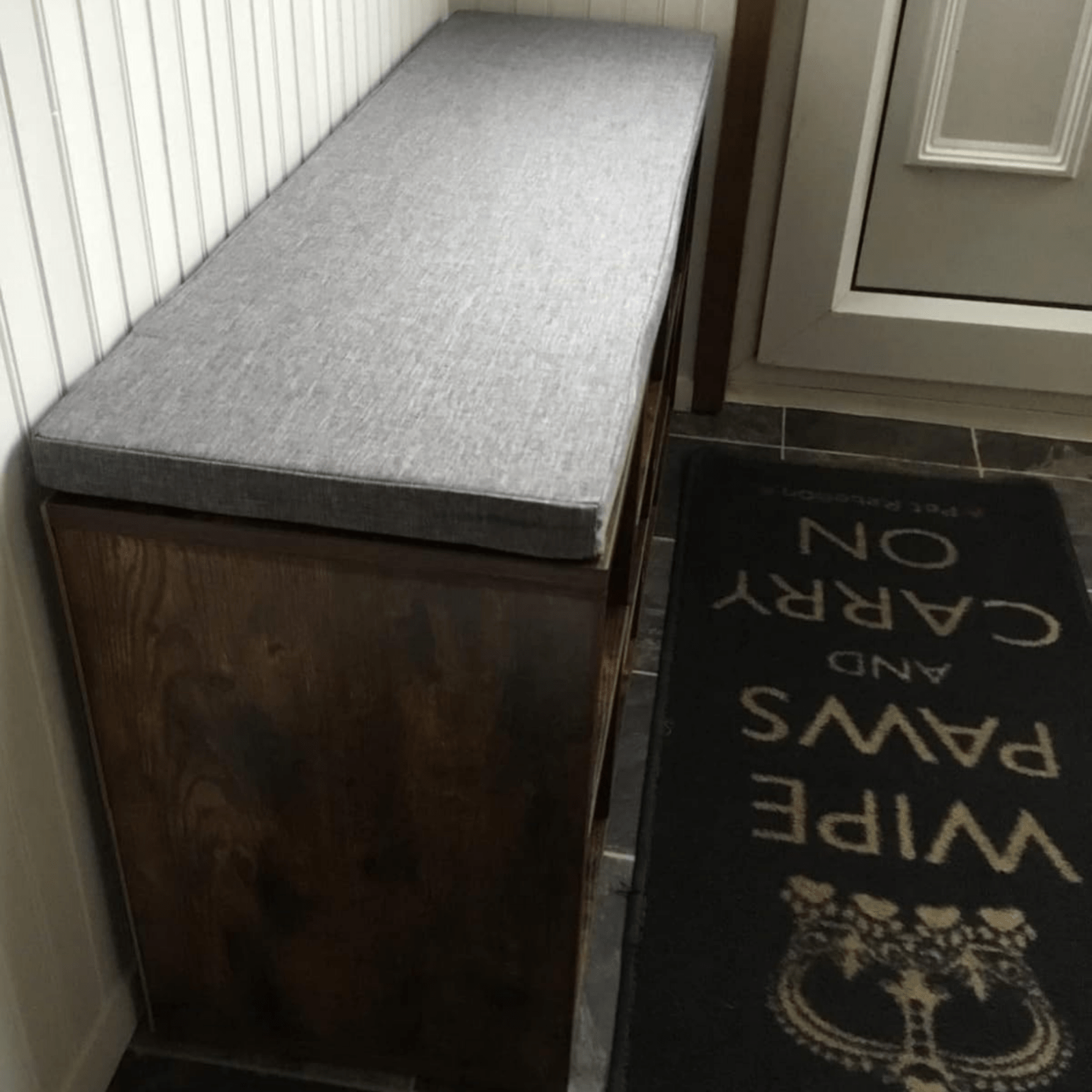 Rustic Brown Shoe Bench Seat Cushion Shoe Rack Storage Cabinet Shelf Organiser - Home and Garden Furniture Shop - rustic - furniture