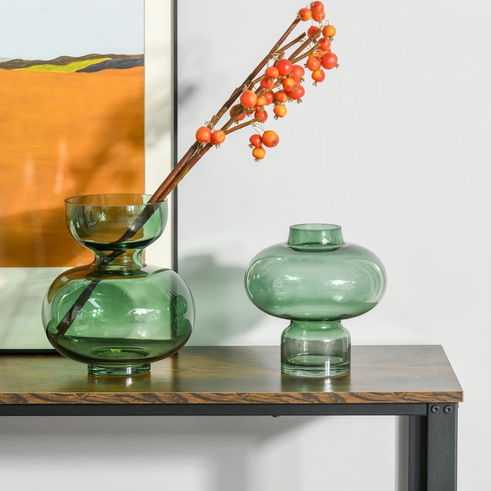 Rustic Brown Slim Console Table Metal Legs Narrow Side Table Hallway Furniture - Home and Garden Furniture Shop - rustic - furniture