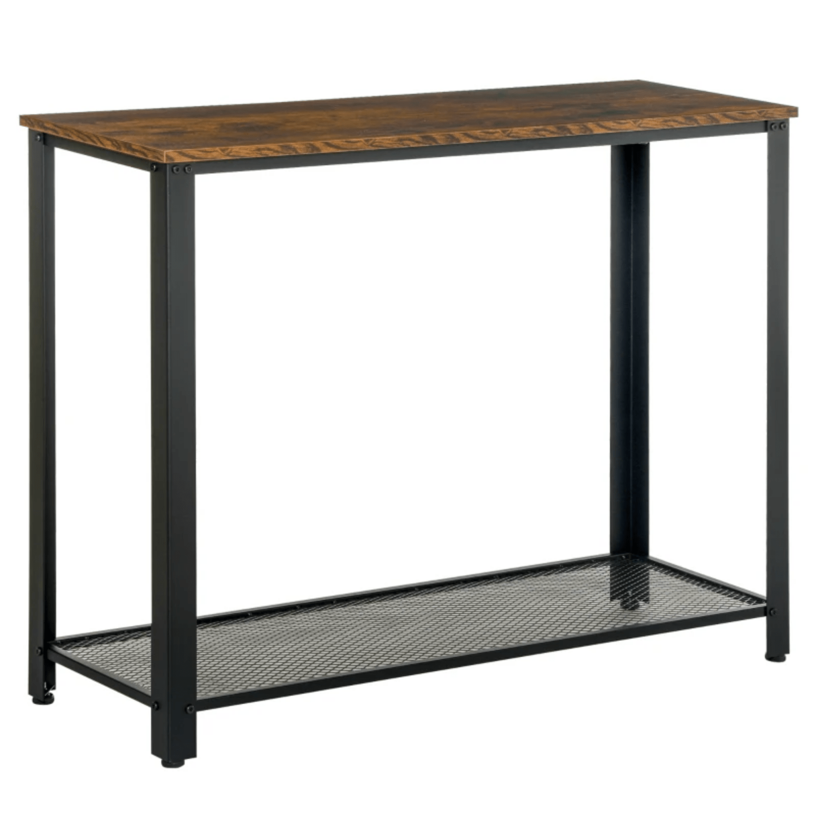 Rustic Brown Slim Console Table Metal Legs Narrow Side Table Hallway Furniture - Home and Garden Furniture Shop - rustic - furniture