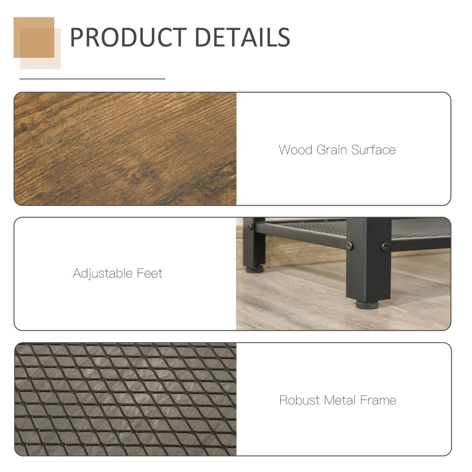 Rustic Brown Slim Console Table Metal Legs Narrow Side Table Hallway Furniture - Home and Garden Furniture Shop - rustic - furniture