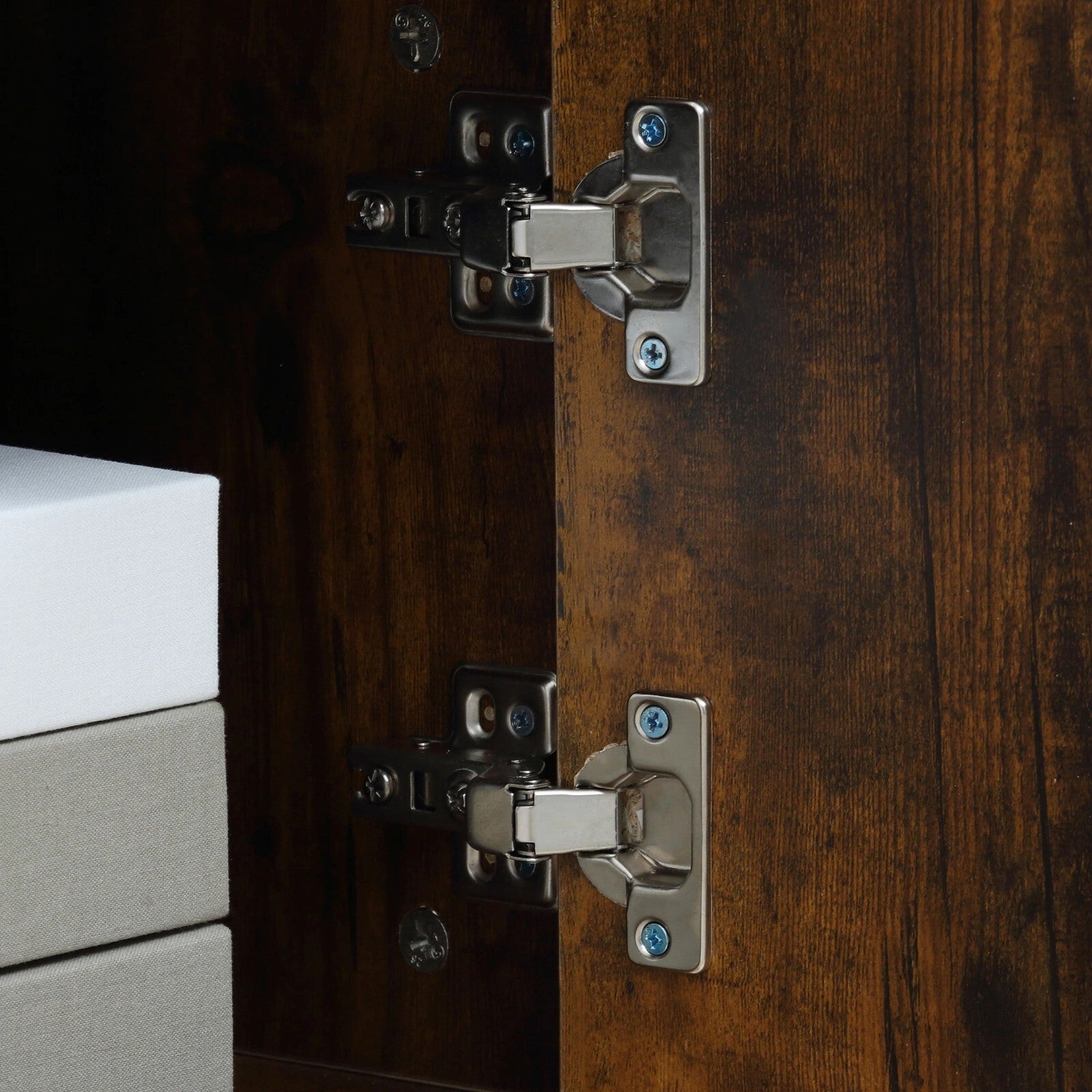 Rustic Brown TV Unit Cabinet 55 Inch Industrial TV Stand Retro Cupboard Shelves - Home and Garden Furniture Shop - rustic - furniture