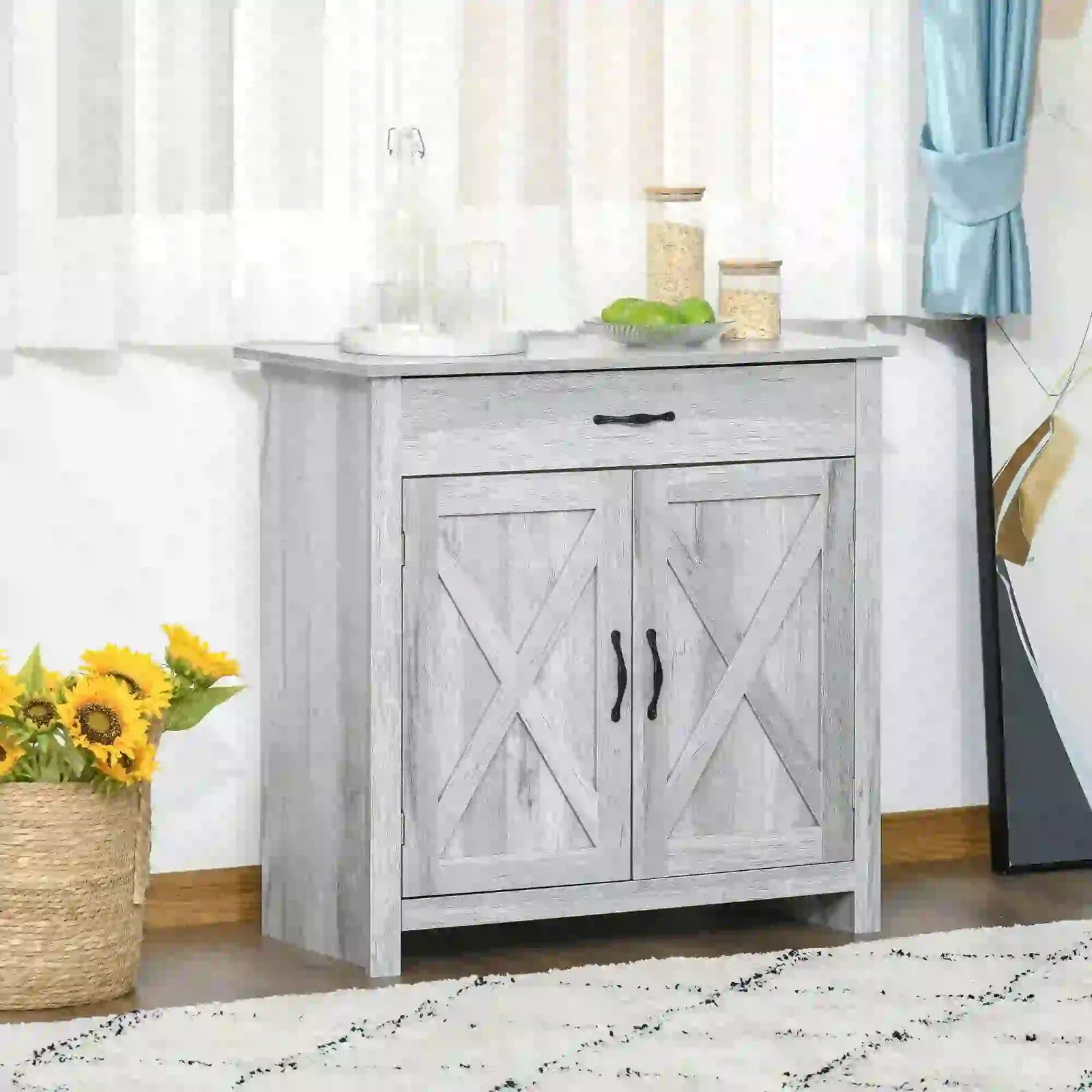Rustic Grey Sideboard Cabinet Kitchen Organisation Living Room Cupboard Storage - Home and Garden Furniture Shop - rustic - furniture