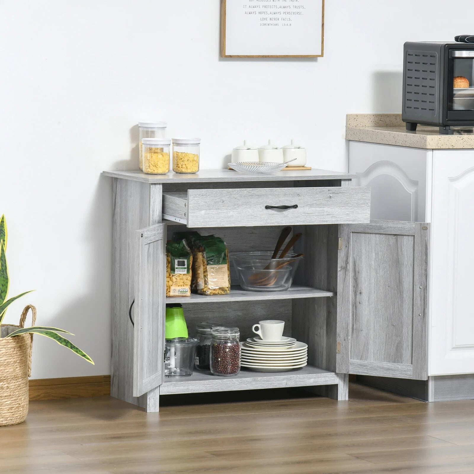 Rustic Grey Sideboard Cabinet Kitchen Organisation Living Room Cupboard Storage - Home and Garden Furniture Shop - rustic - furniture