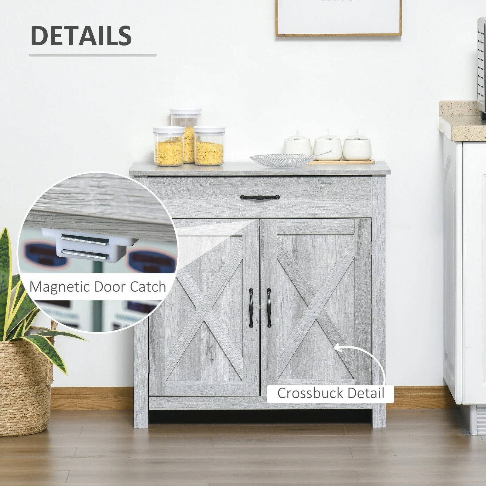Rustic Grey Sideboard Cabinet Kitchen Organisation Living Room Cupboard Storage - Home and Garden Furniture Shop - rustic - furniture