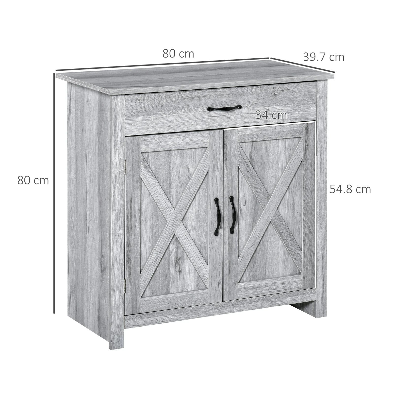 Rustic Grey Sideboard Cabinet Kitchen Organisation Living Room Cupboard Storage - Home and Garden Furniture Shop - rustic - furniture