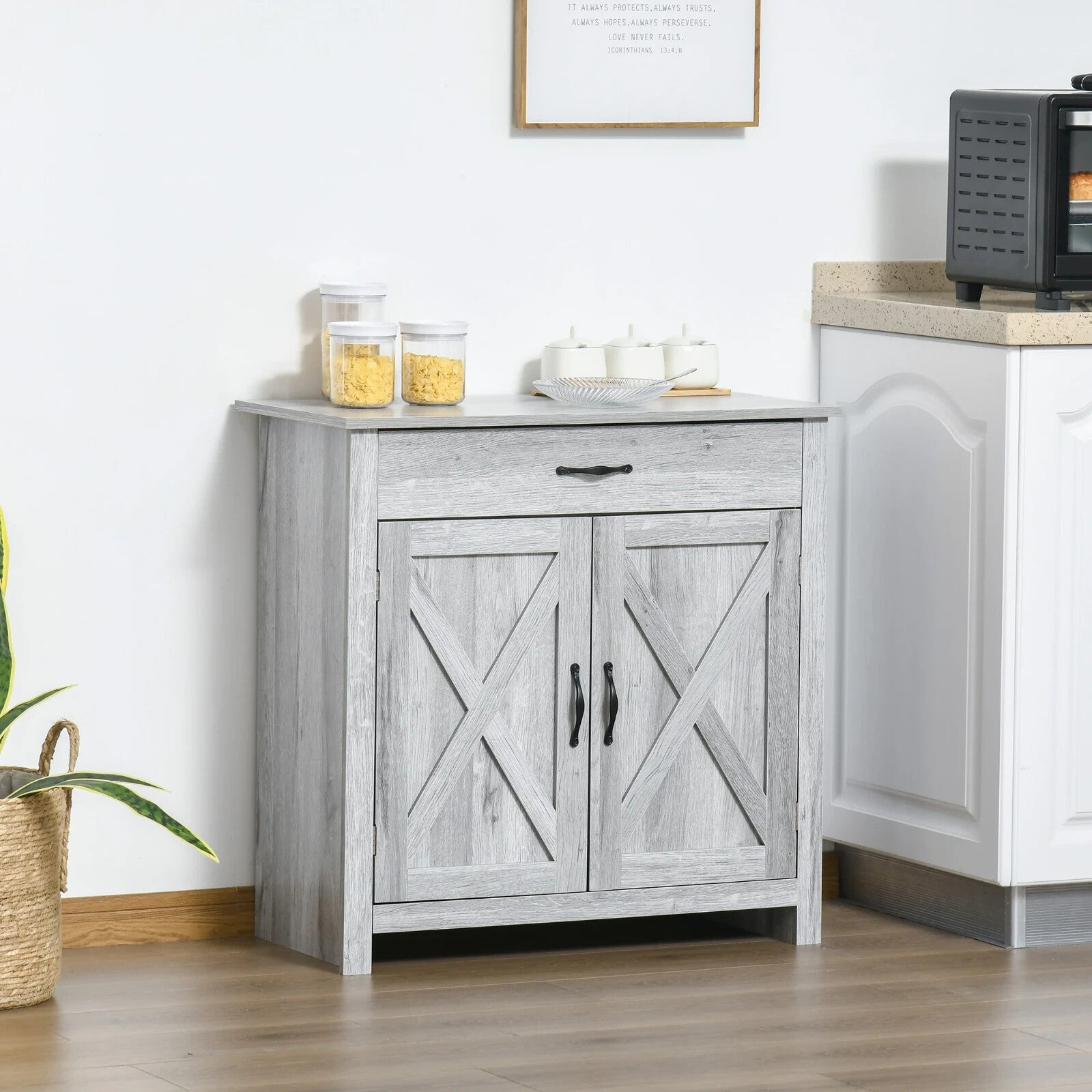 Rustic Grey Sideboard Cabinet Kitchen Organisation Living Room Cupboard Storage - Home and Garden Furniture Shop - rustic - furniture