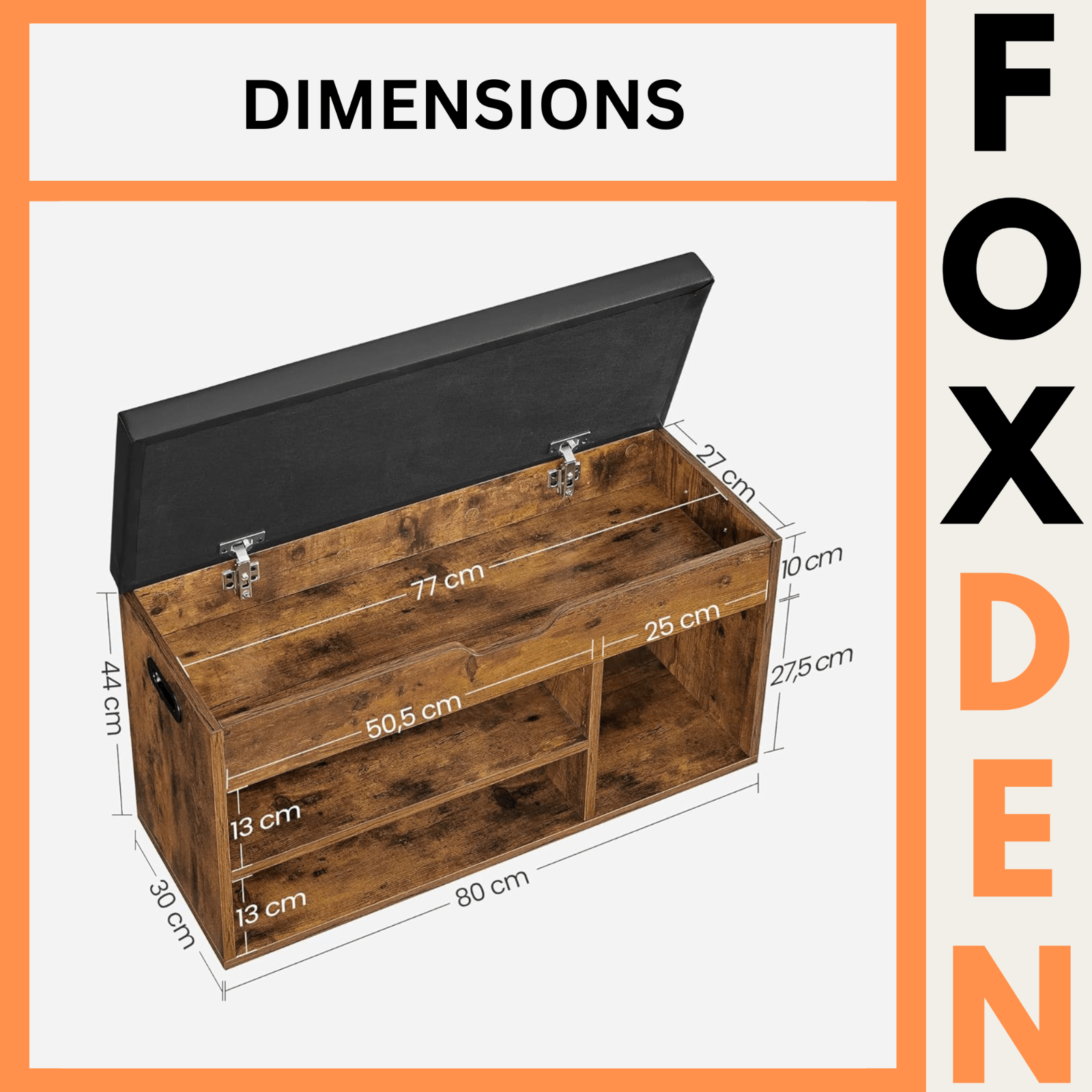 Rustic Shoe Bench Small Storage Cabinet Vintage Industrial Shoe Rack Padded Seat - Home and Garden Furniture Shop - rustic - furniture