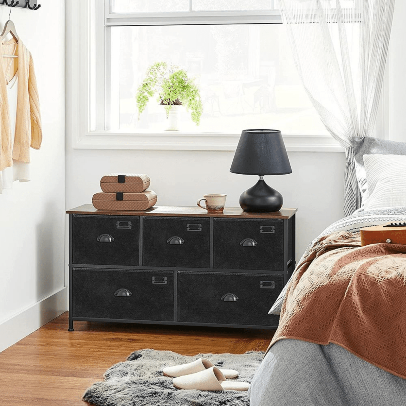Rustic Small Chest of Drawers Vintage Dresser Industrial Sideboard Metal Storage - Home and Garden Furniture Shop - #rustic - furniture#