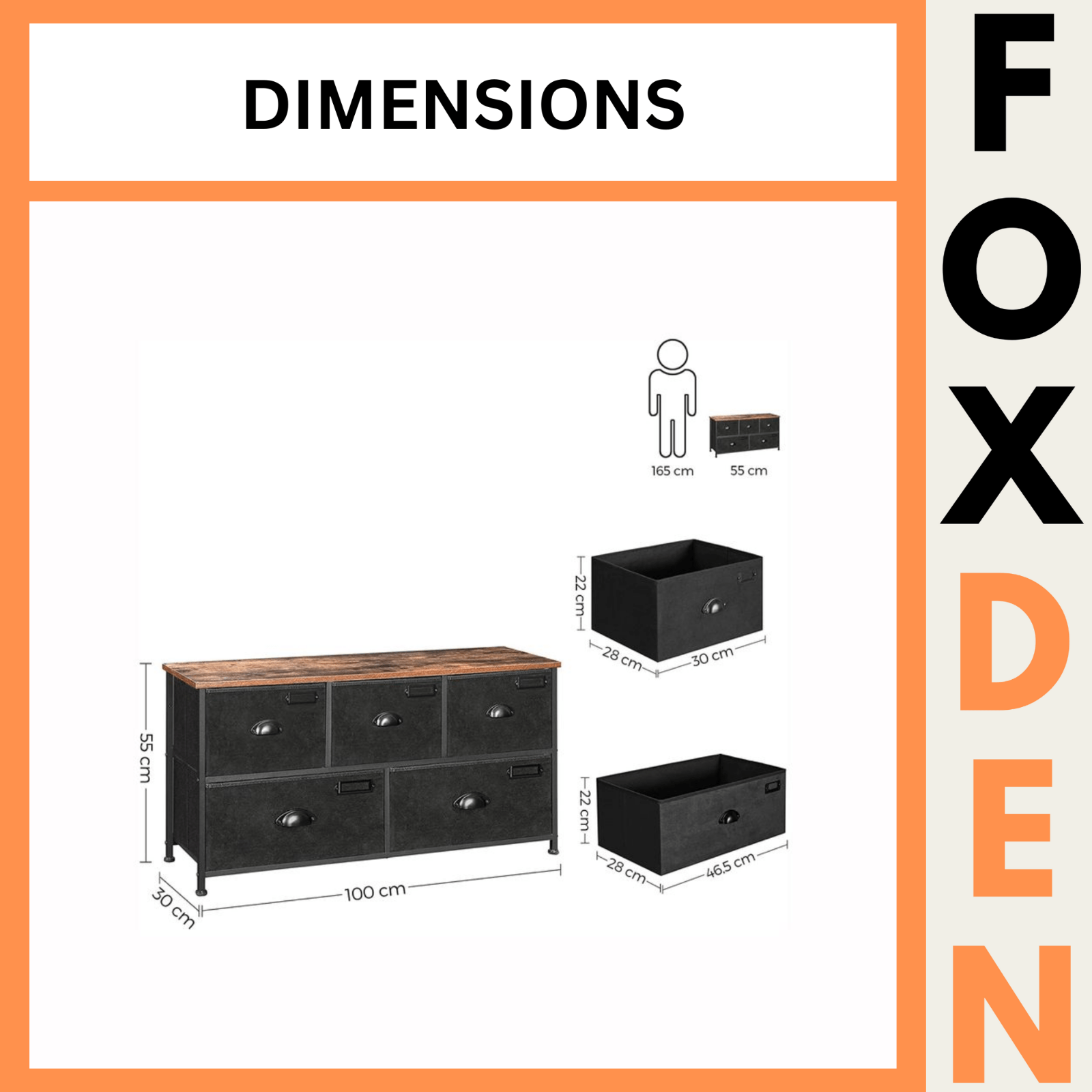 Rustic Small Chest of Drawers Vintage Dresser Industrial Sideboard Metal Storage - Home and Garden Furniture Shop - rustic - furniture