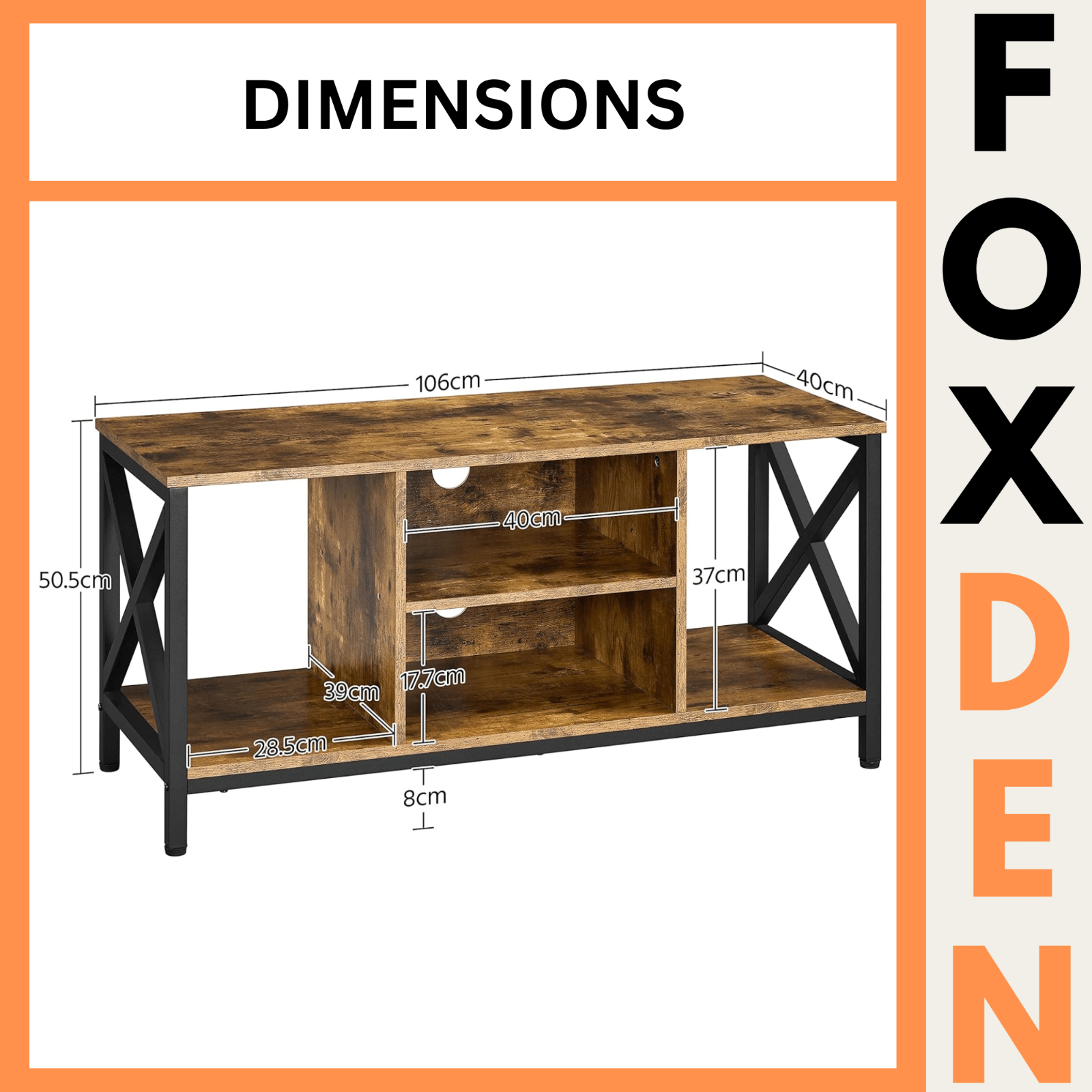 Rustic TV Stand for 50 Inch TV Cabinet Unit Storage Shelves Entertainment Centre - Home and Garden Furniture Shop - #rustic - furniture#