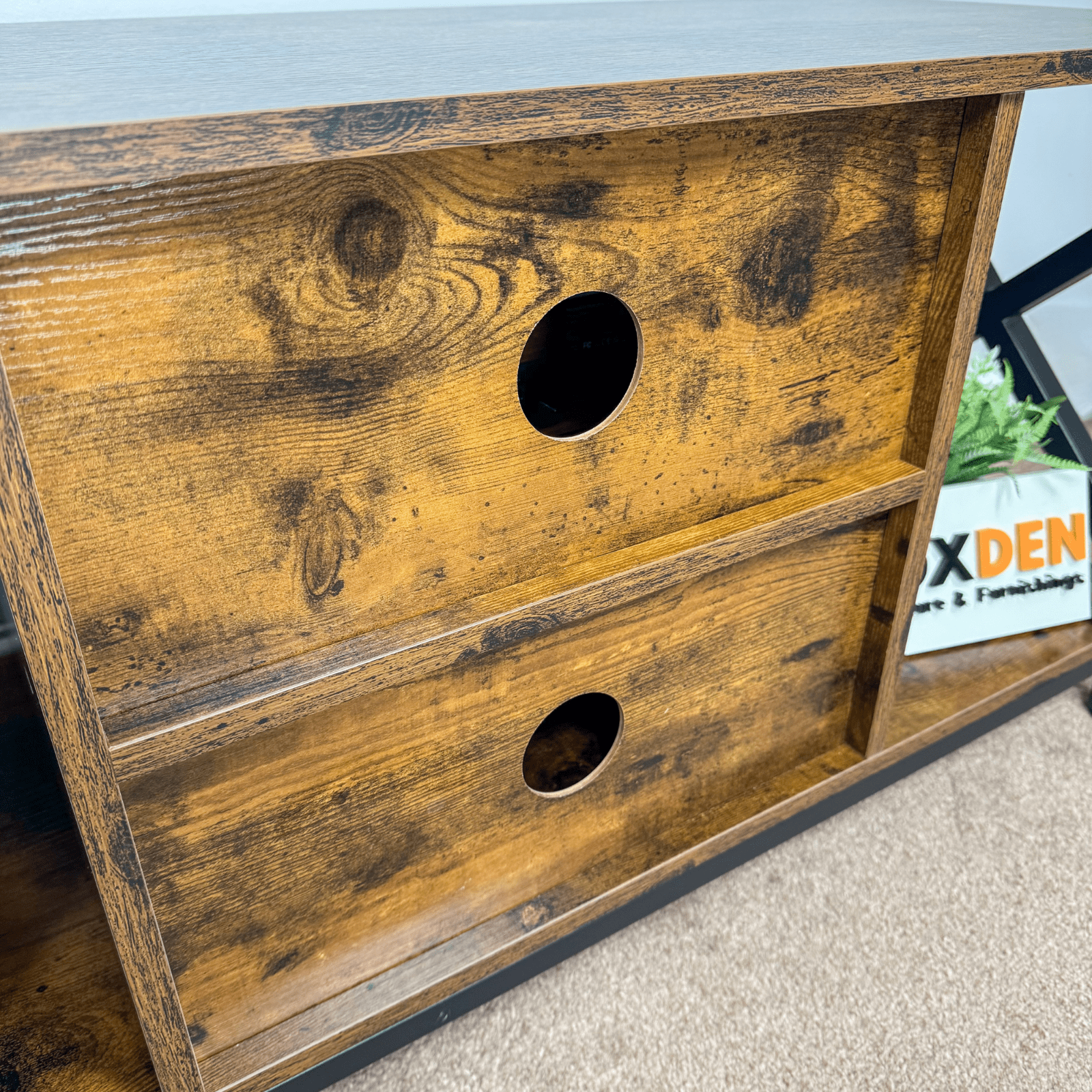 Rustic TV Stand for 50 Inch TV Cabinet Unit Storage Shelves Entertainment Centre - Home and Garden Furniture Shop - #rustic - furniture#