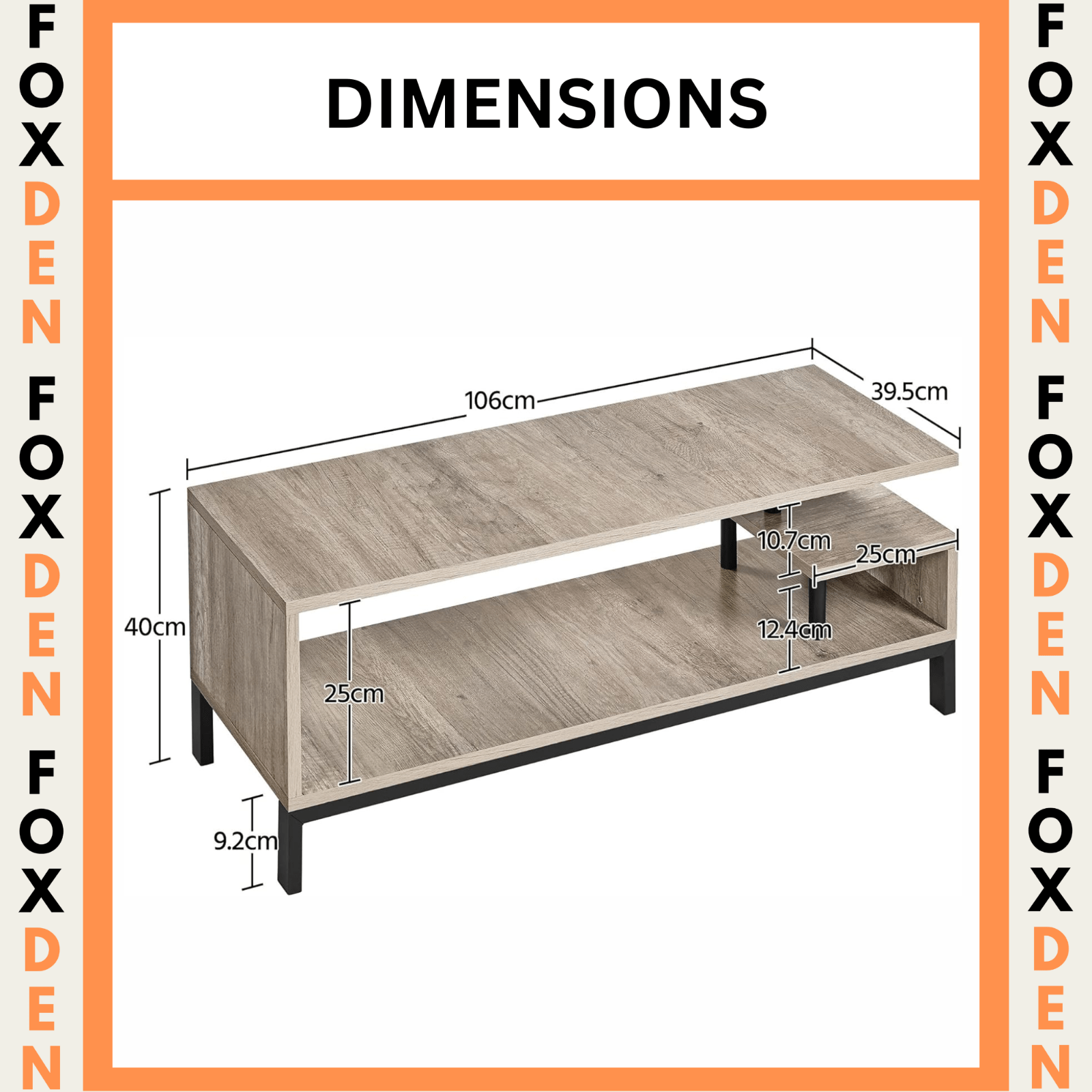 Rustic TV Stand Unit Wood MDF Storage Shelf Coffee Table Living Room Furniture - Home and Garden Furniture Shop - #rustic - furniture#