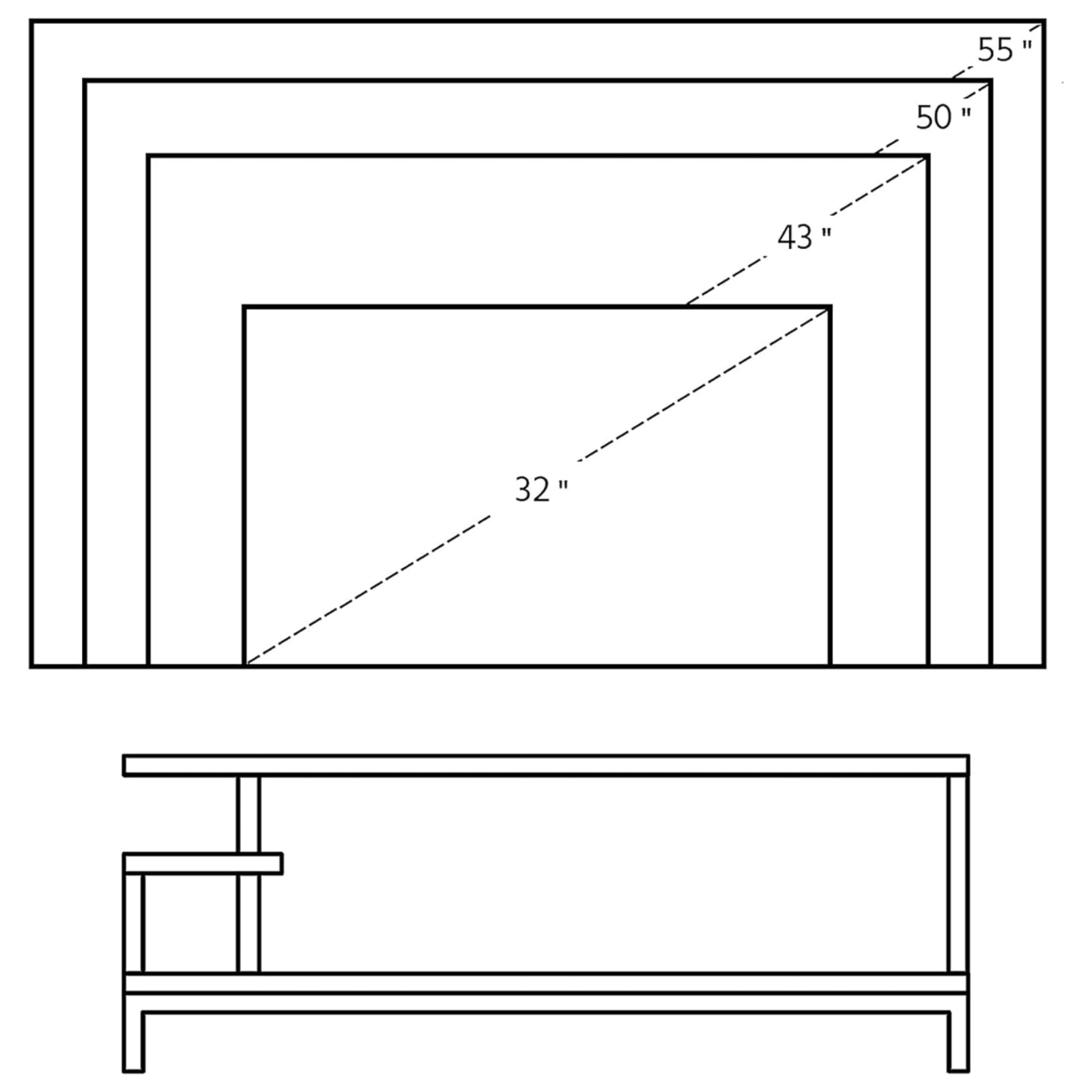 Rustic TV Stand Unit Wood MDF Storage Shelf Coffee Table Living Room Furniture - Home and Garden Furniture Shop - #rustic - furniture#