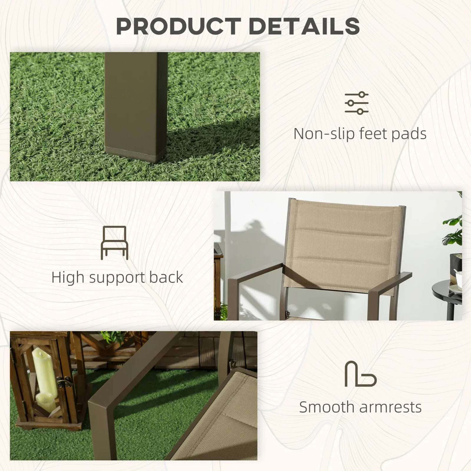 Set of 2 Aluminium Stacking Garden Chairs Patio Seating Lightweight and Durable - Home and Garden Furniture Shop - rustic - furniture