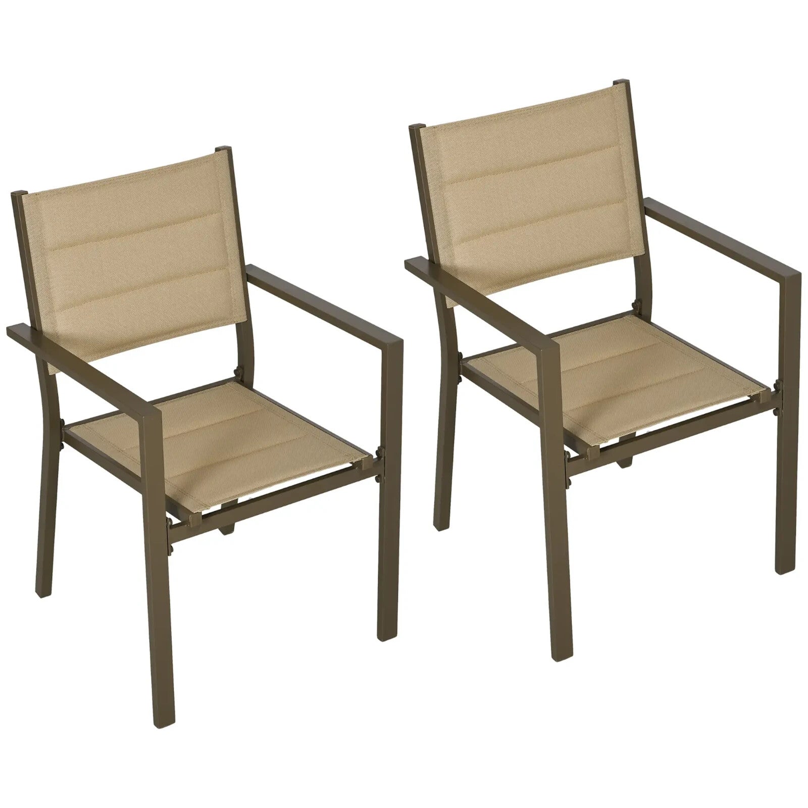 Set of 2 Aluminium Stacking Garden Chairs Patio Seating Lightweight and Durable - Home and Garden Furniture Shop - rustic - furniture