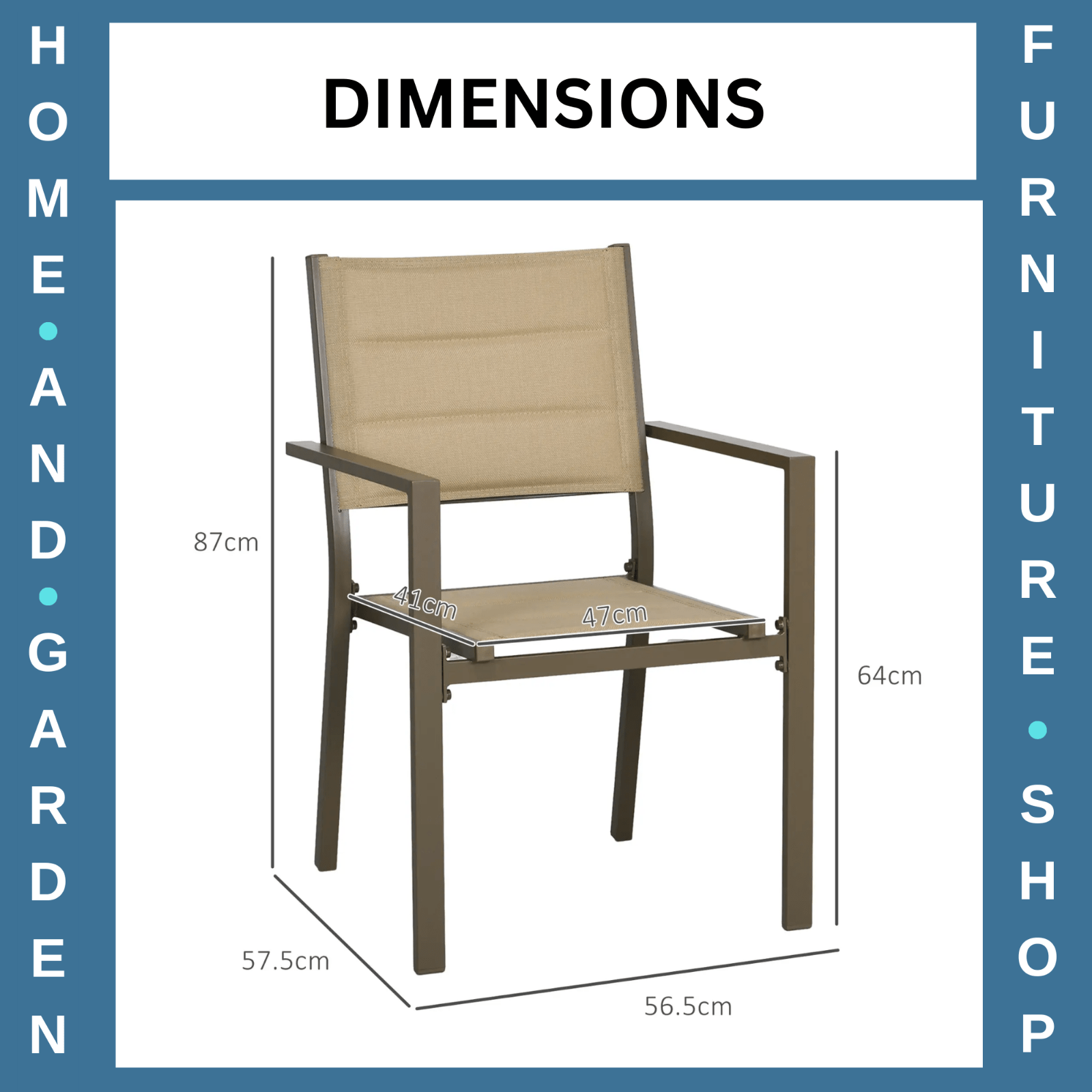 Set of 2 Aluminium Stacking Garden Chairs Patio Seating Lightweight and Durable - Home and Garden Furniture Shop - rustic - furniture