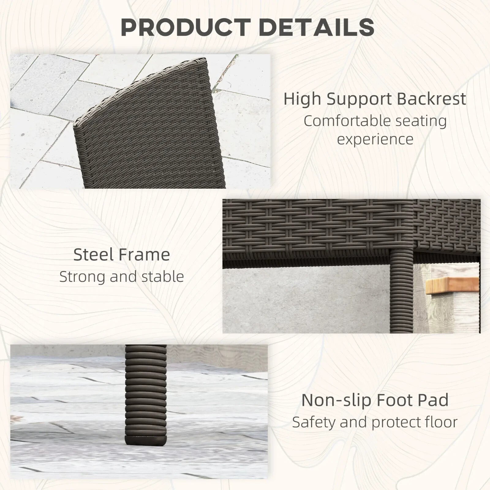 Set of 2 Armless Rattan Garden Chairs Patio Seating Wicker for Garden Furniture - Home and Garden Furniture Shop - rustic - furniture